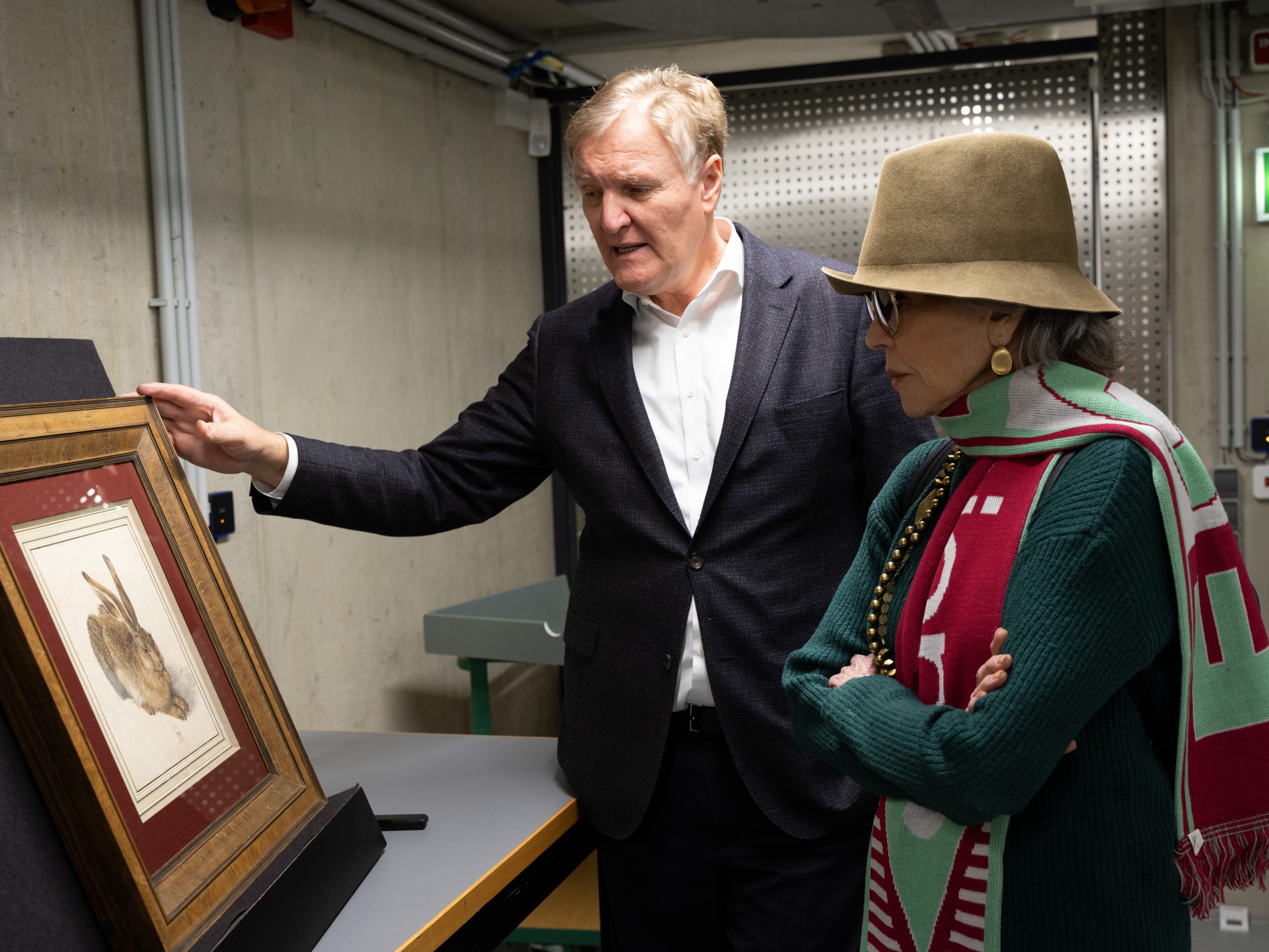 Jane Fonda besuchte die Wiener Albertina.