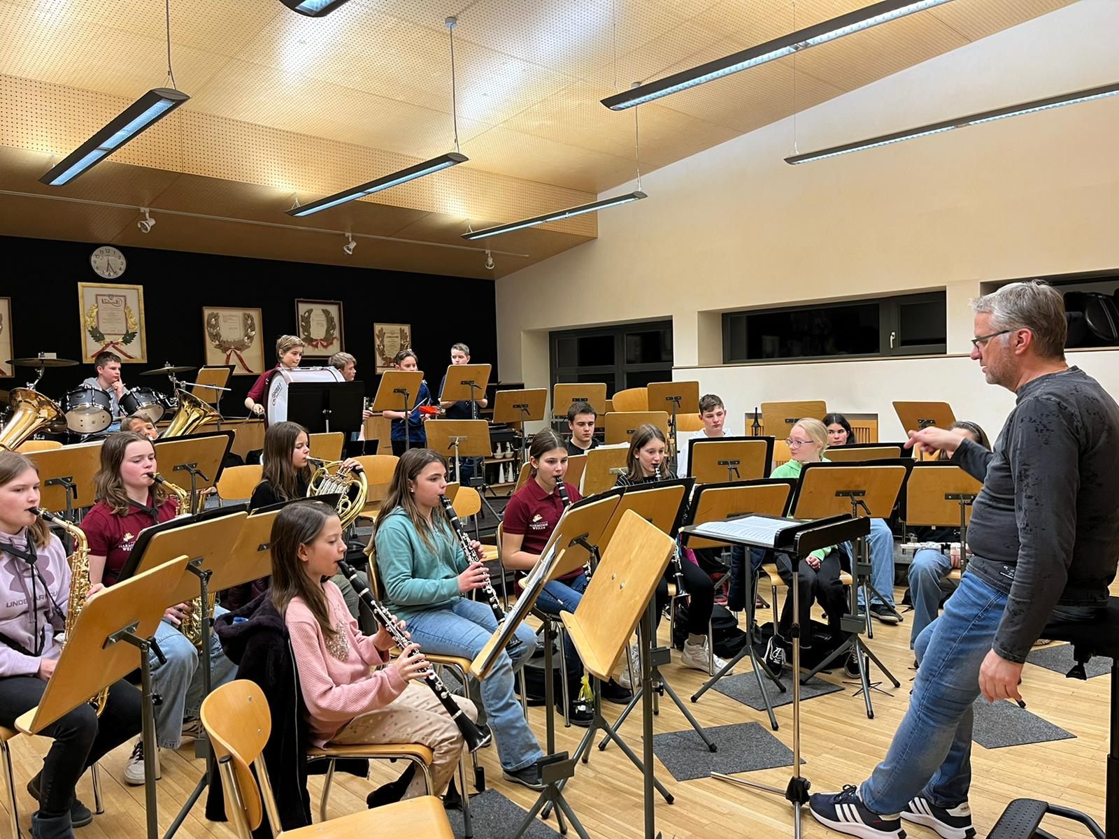 Probenbeginn der Jungmusik Weiler
