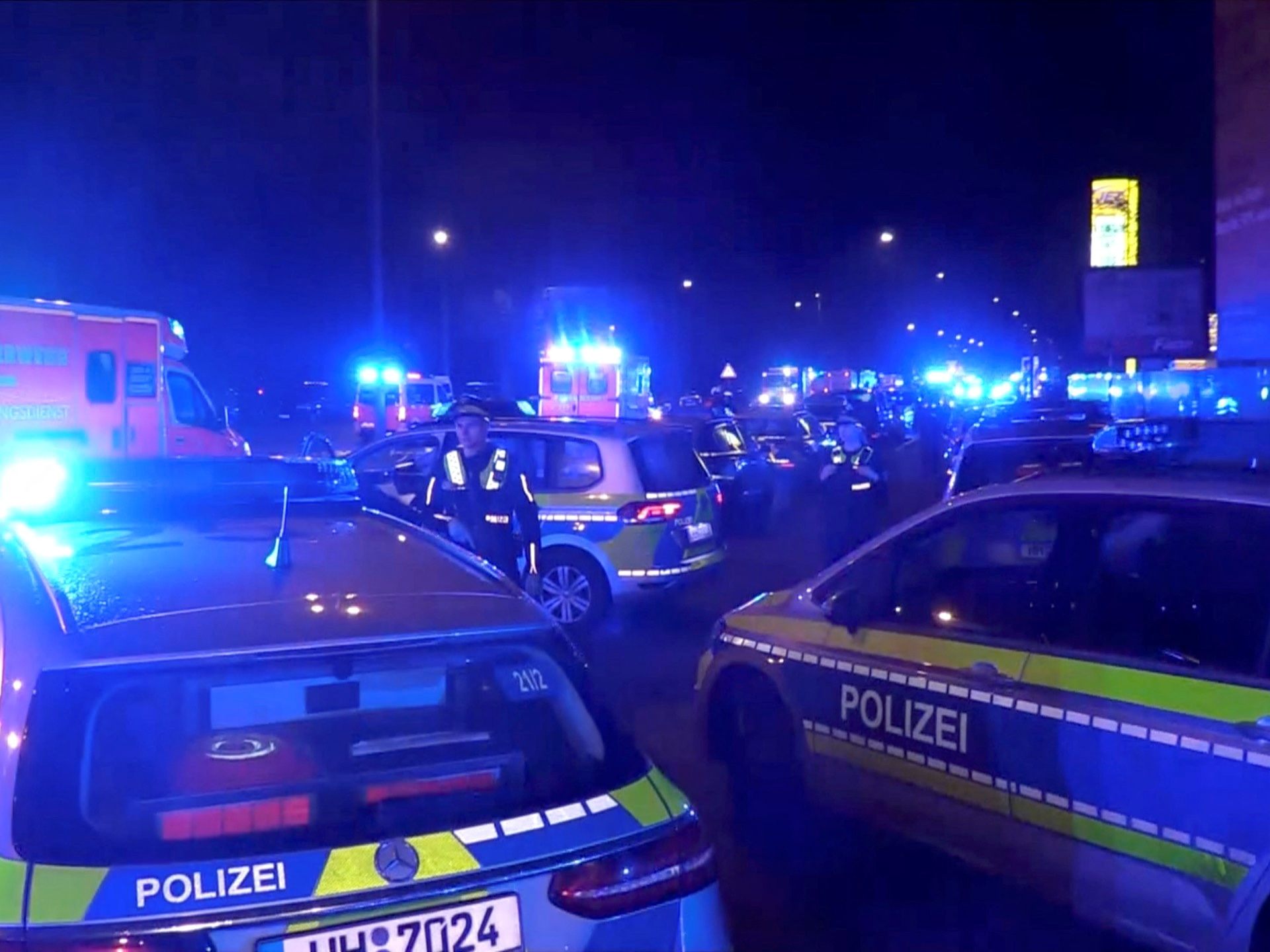 Polizei-Großaufgebot in Hamburg.