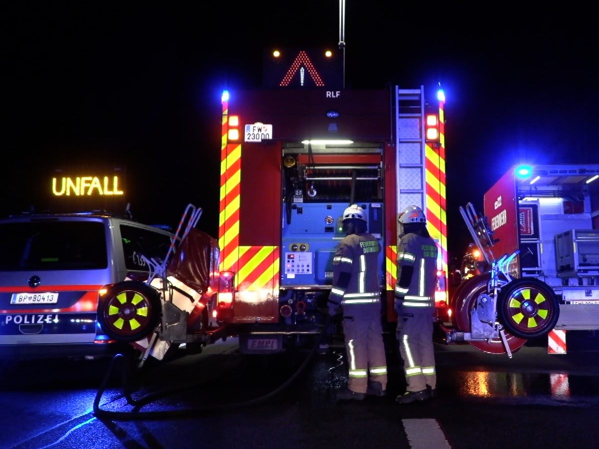 Der Unfall ereignete sich auf der A14 zwischen Lauterach und Bregenz.