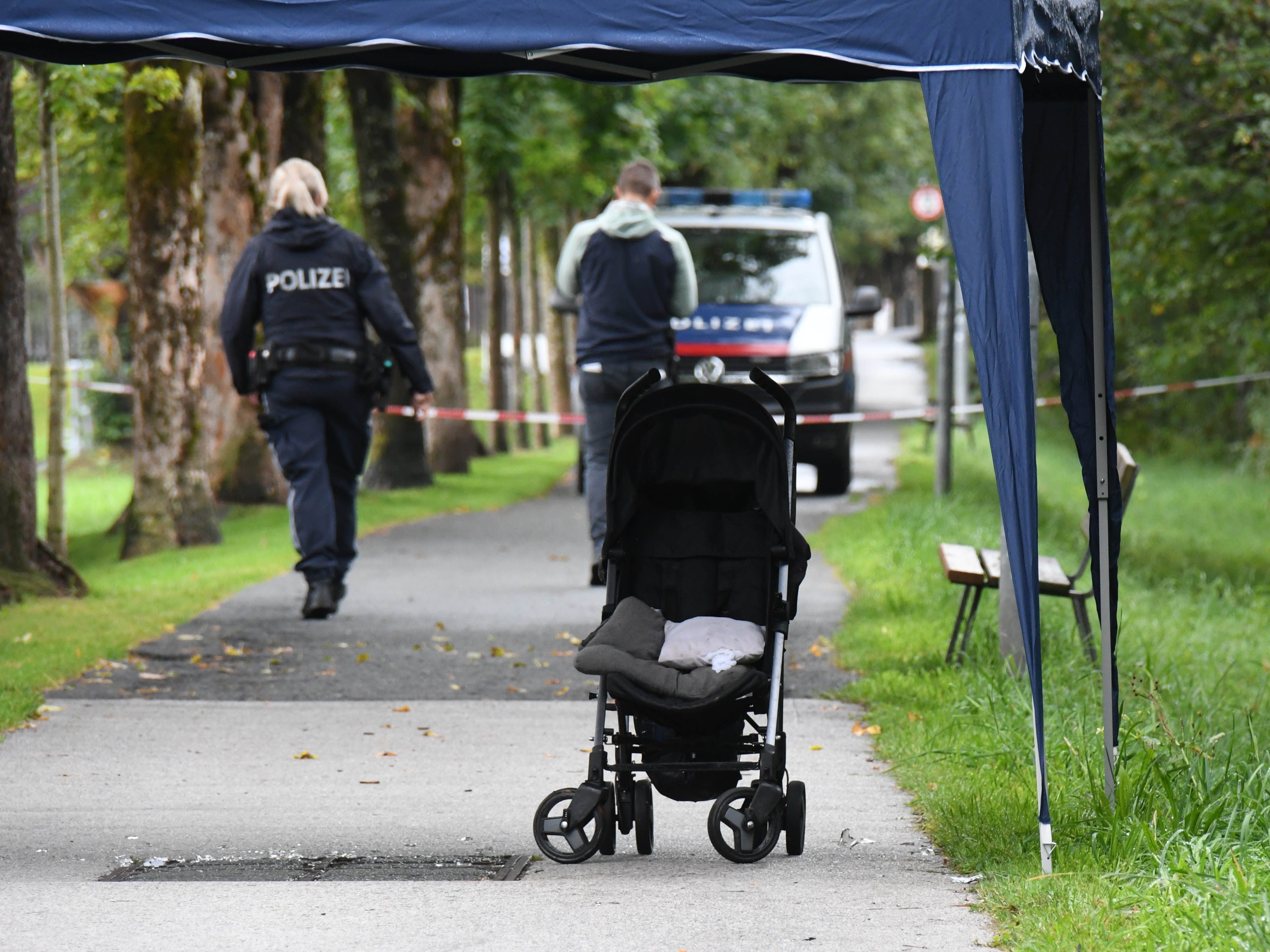 Tatort: Ein Spazierweg an der Kitzbüheler Ache.