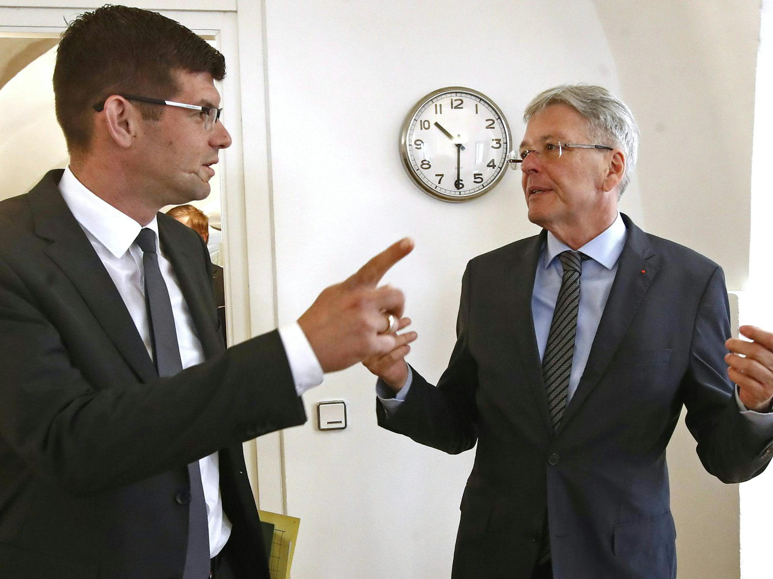 Gruber und Kaiser am Donnerstag nach der Kärnten-Wahl. Gruber und Kaiser am Donnerstag nach der Kärnten-Wahl.