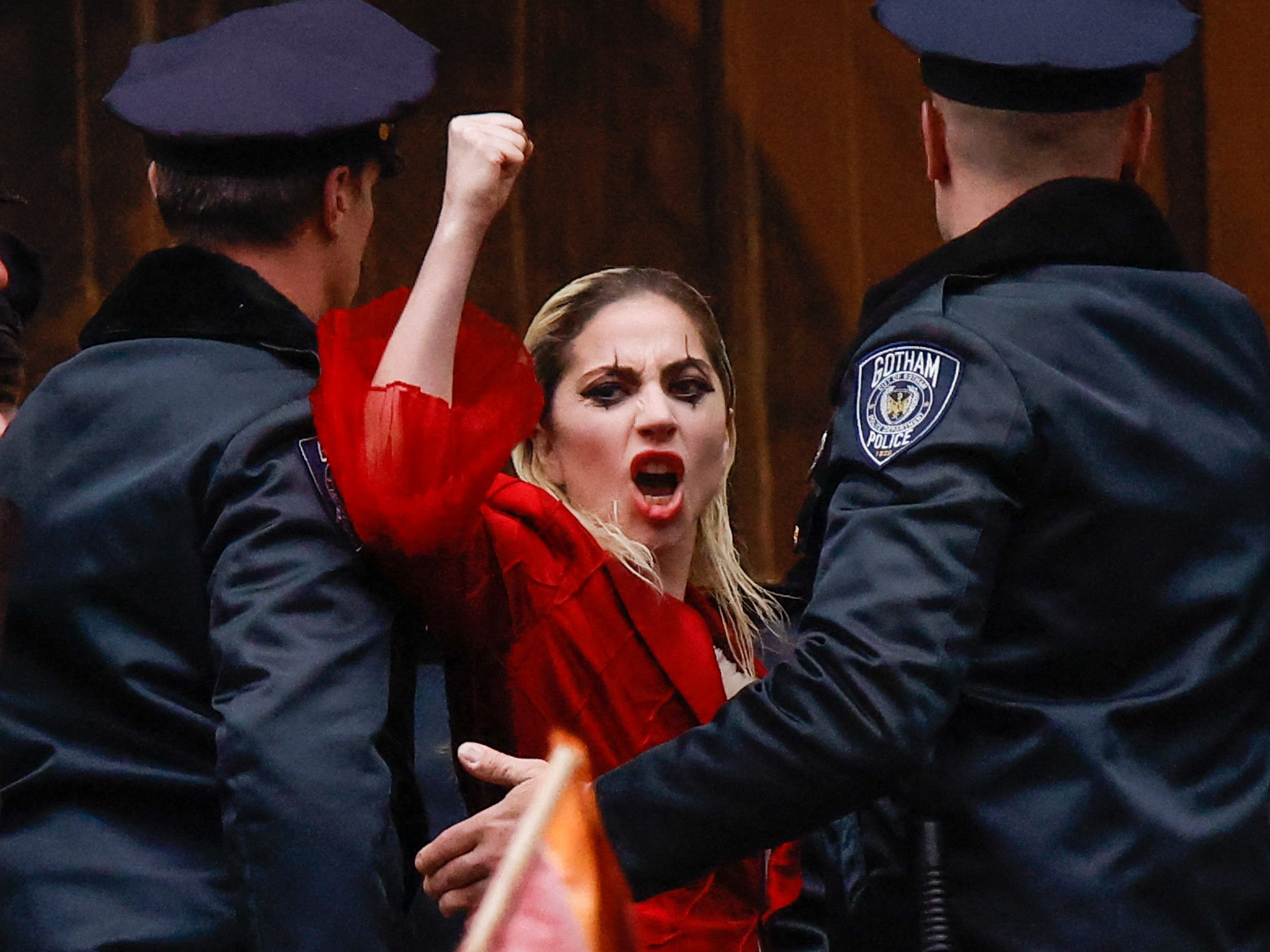 So sieht Lady Gaga in der Rolle als Harley Quinn aus. So sieht Lady Gaga in der Rolle als Harley Quinn aus.
