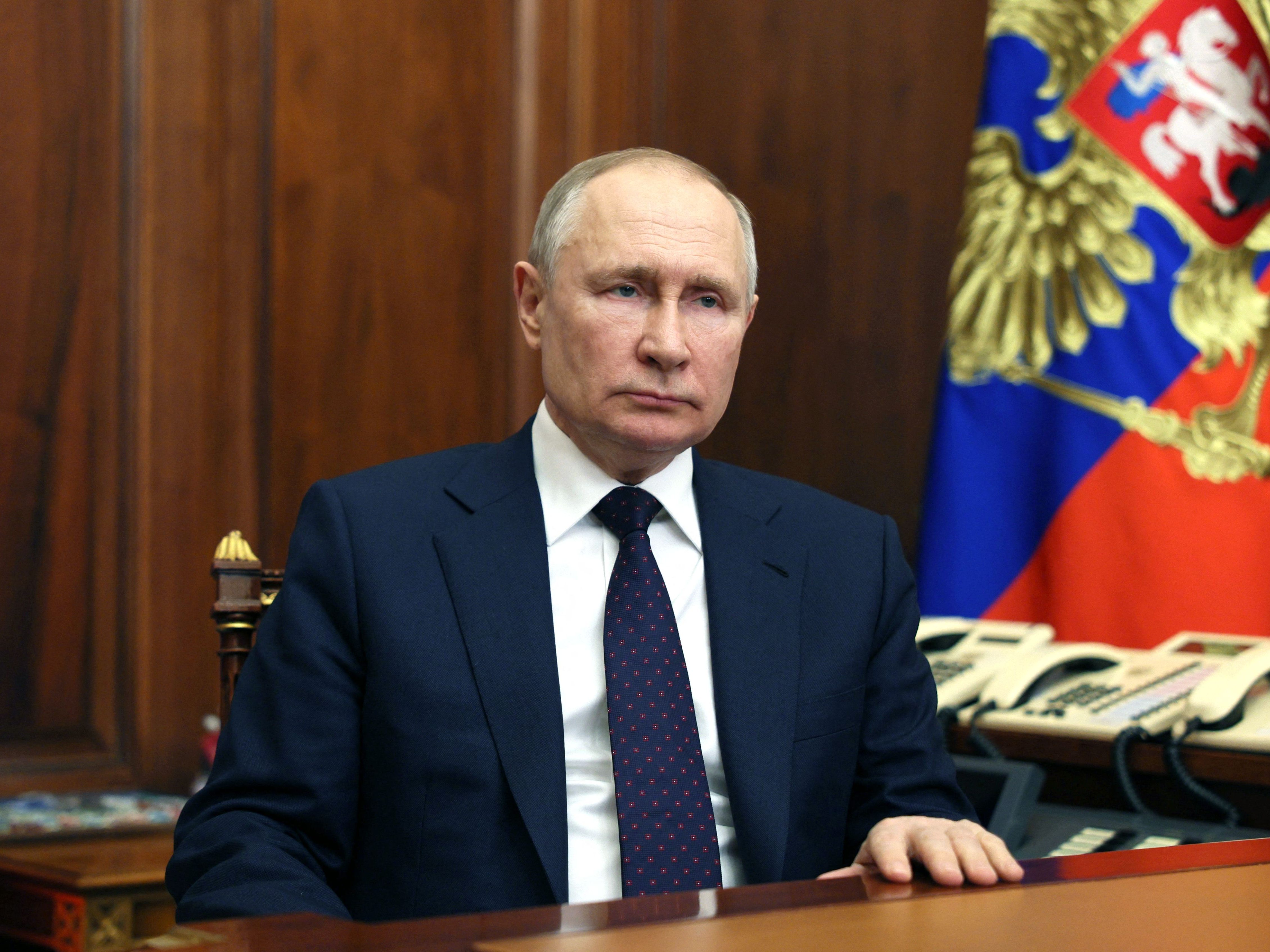 Putin setzt weiterhin auf Drohgebärden. Putin setzt weiterhin auf Drohgebärden.
