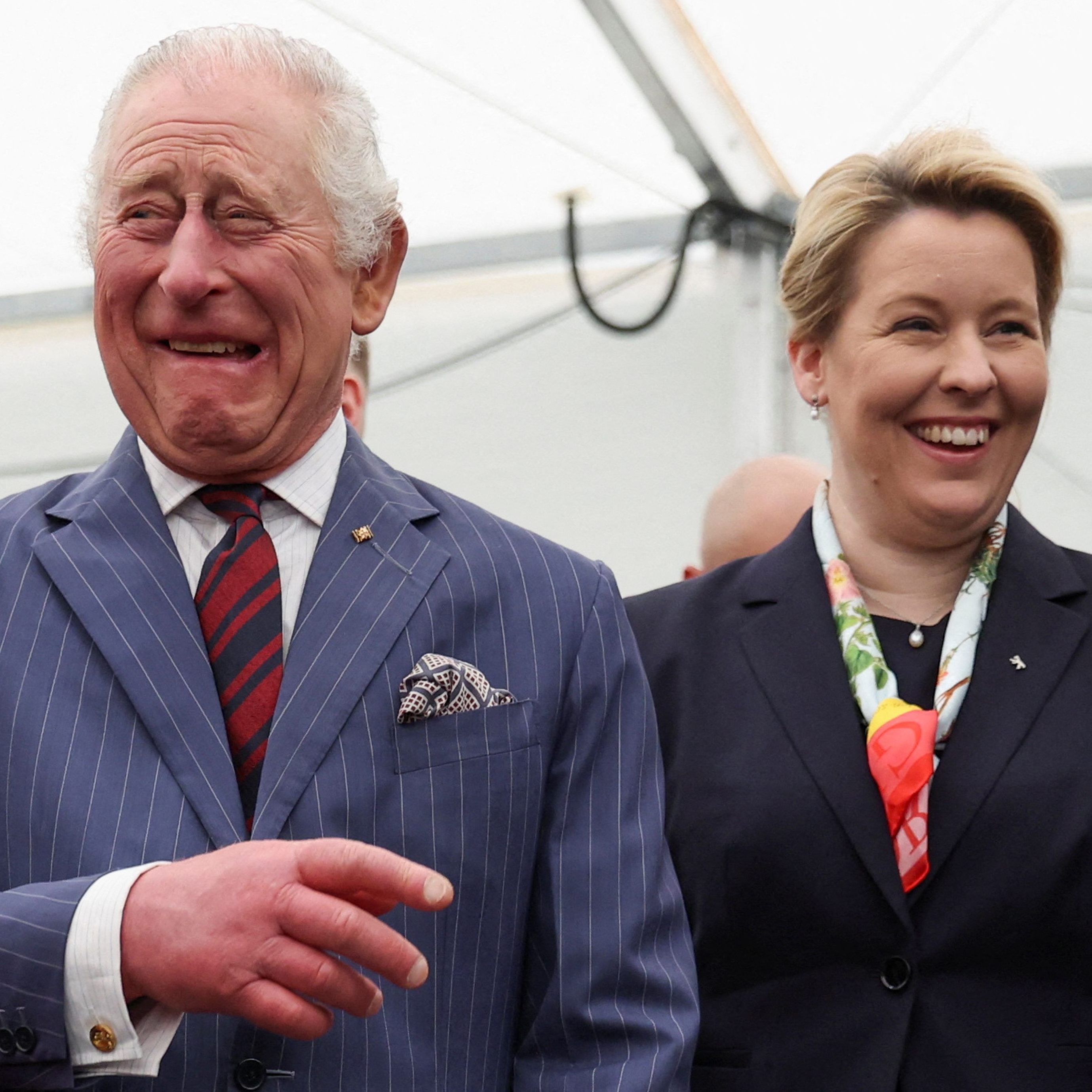 König Charles III. war während seines Staatsbesuchs bester Laune.