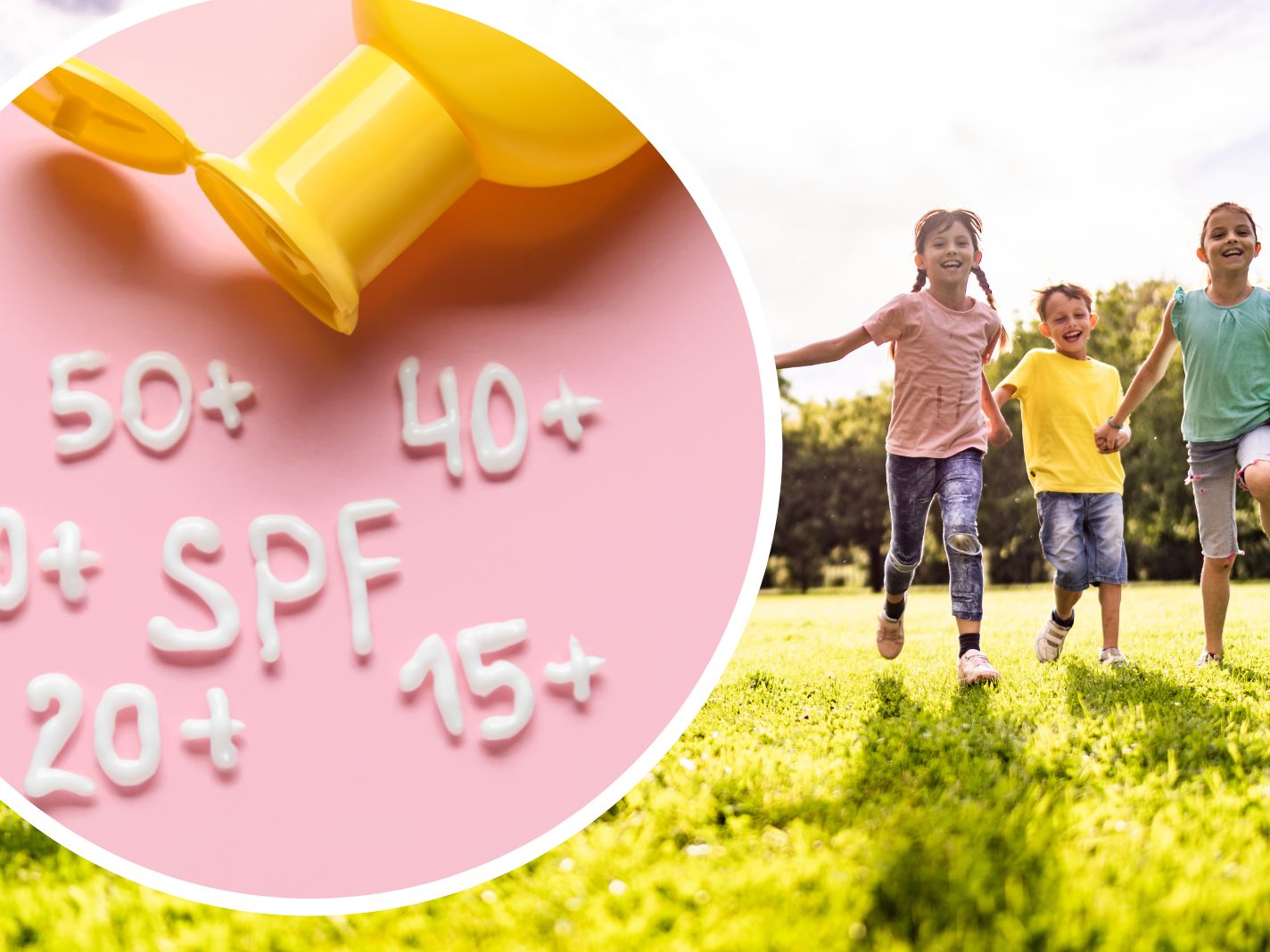 Auch im Frühlng ist Sonnenschutz für Kinder wichig.