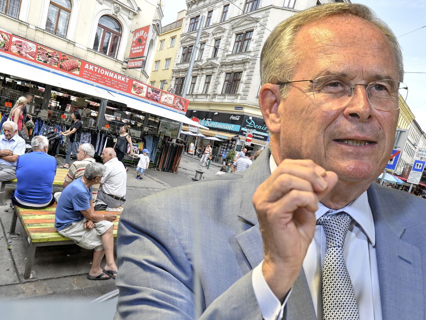 Karl Mahrer kritisiert bei einem Lokalaugenschein die Situation am Wiener Brunnenmarkt. Karl Mahrer kritisiert bei einem Lokalaugenschein die Situation am Wiener Brunnenmarkt.