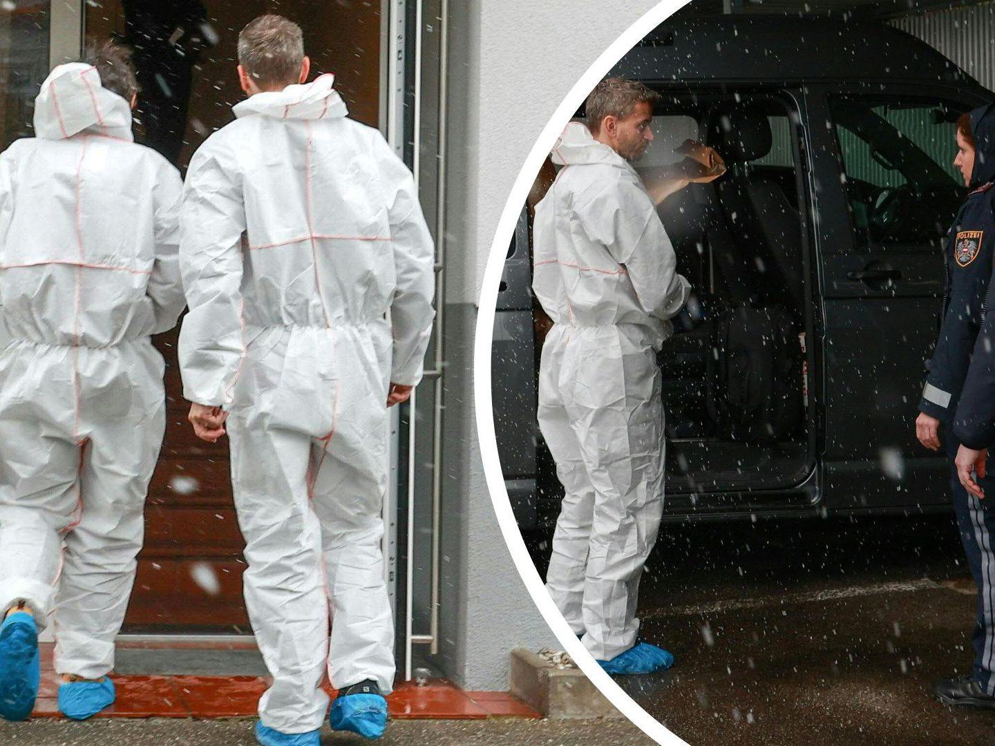 Die Polizei nahm den mutmaßlichen Täter fest. Die Polizei nahm den mutmaßlichen Täter fest.