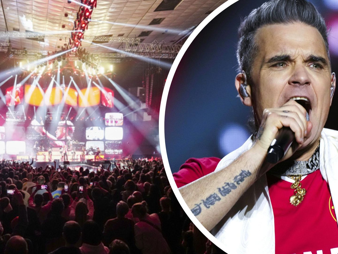 Robbie Williams lieferte eine abwechslungsreiche Hit-Show in der Wiener Stadthalle. Robbie Williams lieferte eine abwechslungsreiche Hit-Show in der Wiener Stadthalle.
