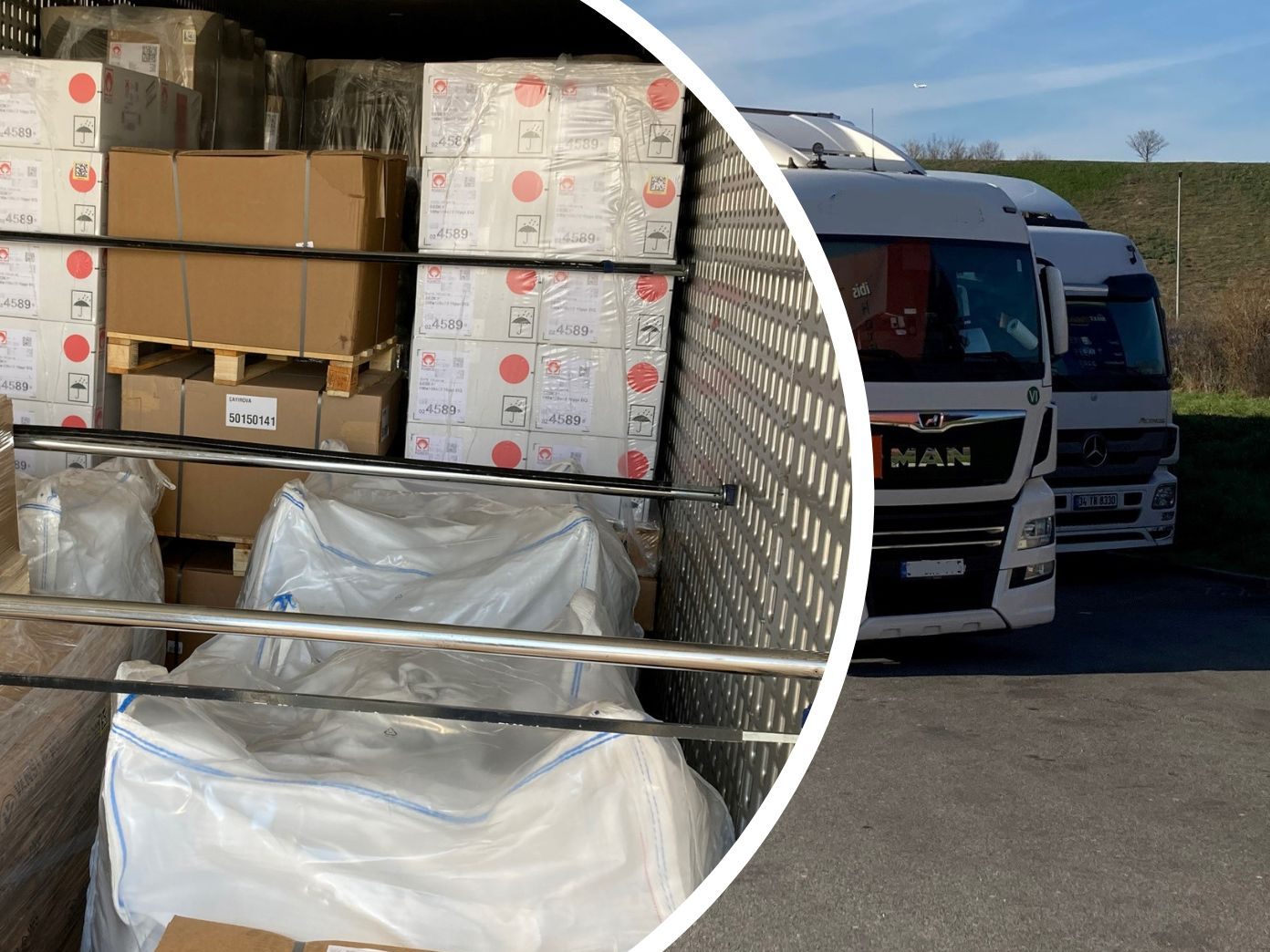 Die Wiener Polizei stoppte auf der Außenring-Schnellstraße (S1) einen Gefahrguttransporter, der mit ätzenden und entzündlichen Produkten beladen war. Die Wiener Polizei stoppte auf der Außenring-Schnellstraße (S1) einen Gefahrguttransporter, der mit ätzenden und entzündlichen Produkten beladen war.