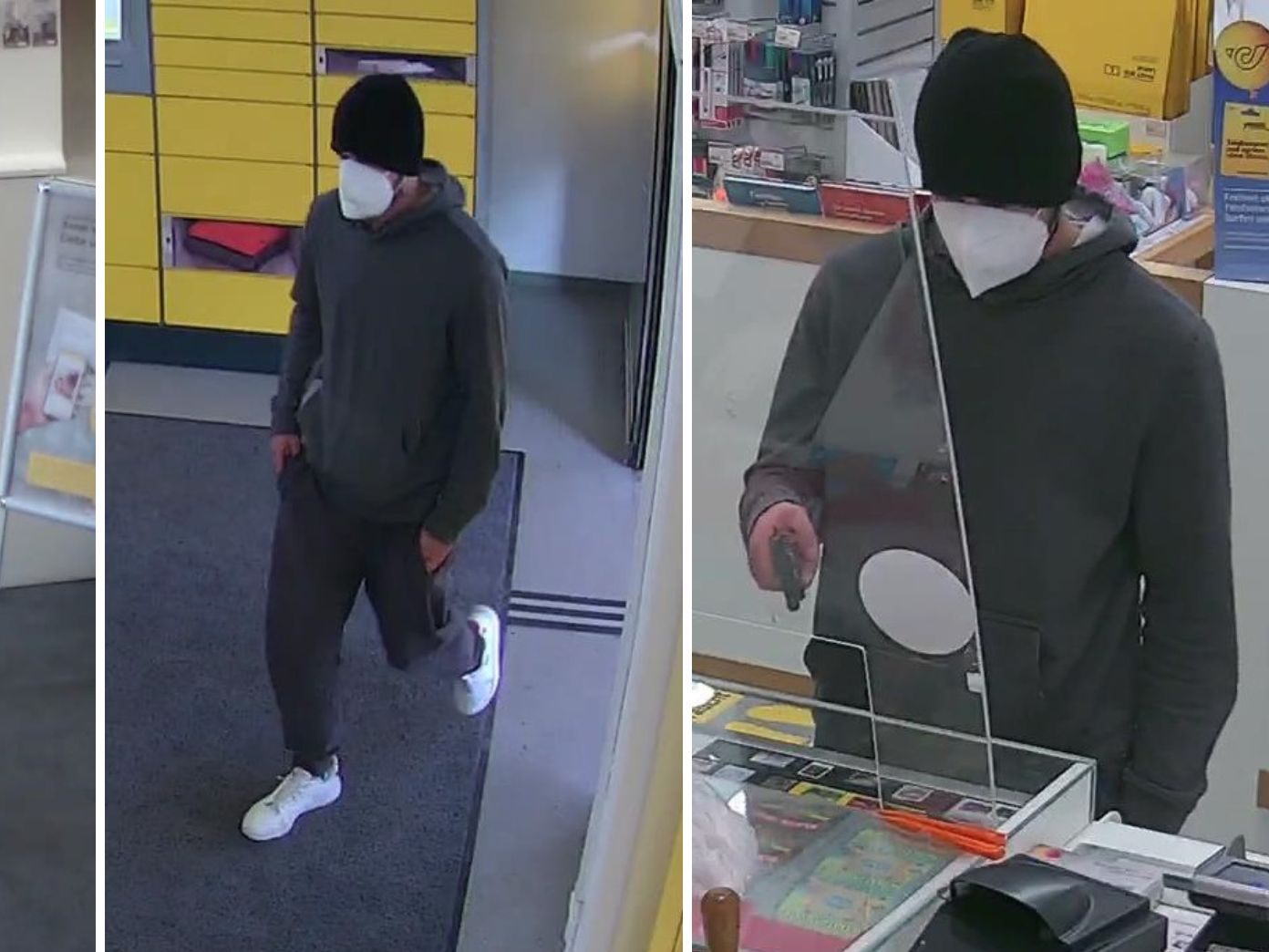 Die Polizei sucht Hinweise zu diesem Mann, der eine Bankfiliale in Wien-Liesing ausgeraubt haben soll. Die Polizei sucht Hinweise zu diesem Mann, der eine Bankfiliale in Wien-Liesing ausgeraubt haben soll.