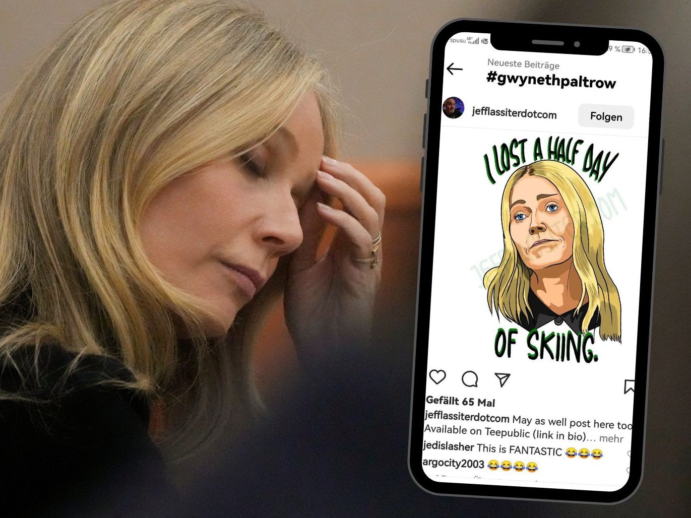 Der Prozess um den Ski-Unfall von Gwyneth Paltrow sorgt für Spott im Internet. Der Prozess um den Ski-Unfall von Gwyneth Paltrow sorgt für Spott im Internet.