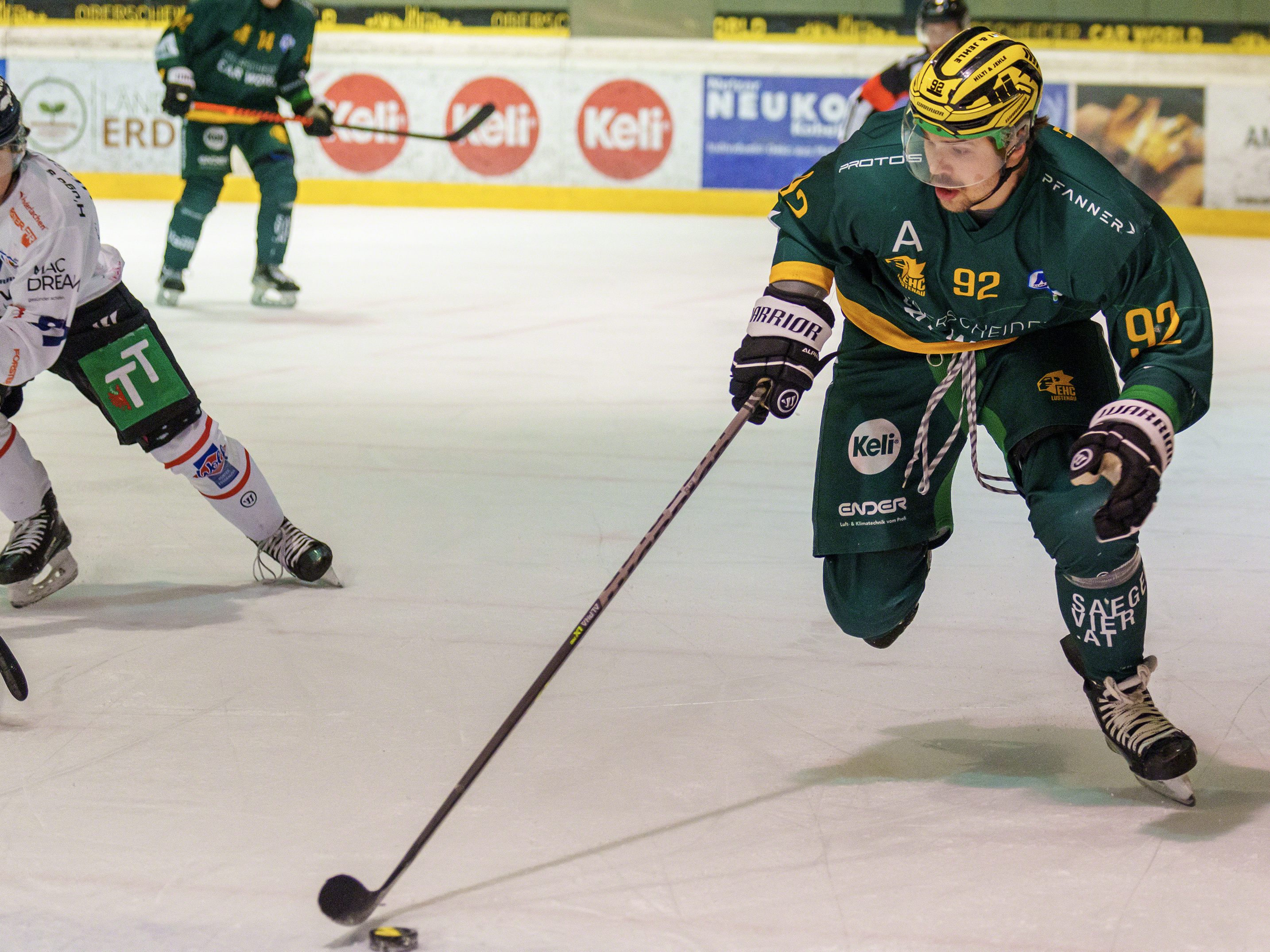 Dominic Haberl will mit dem EHC Lustenau den Ausgleich in der Serie schaffen Dominic Haberl will mit dem EHC Lustenau den Ausgleich in der Serie schaffen