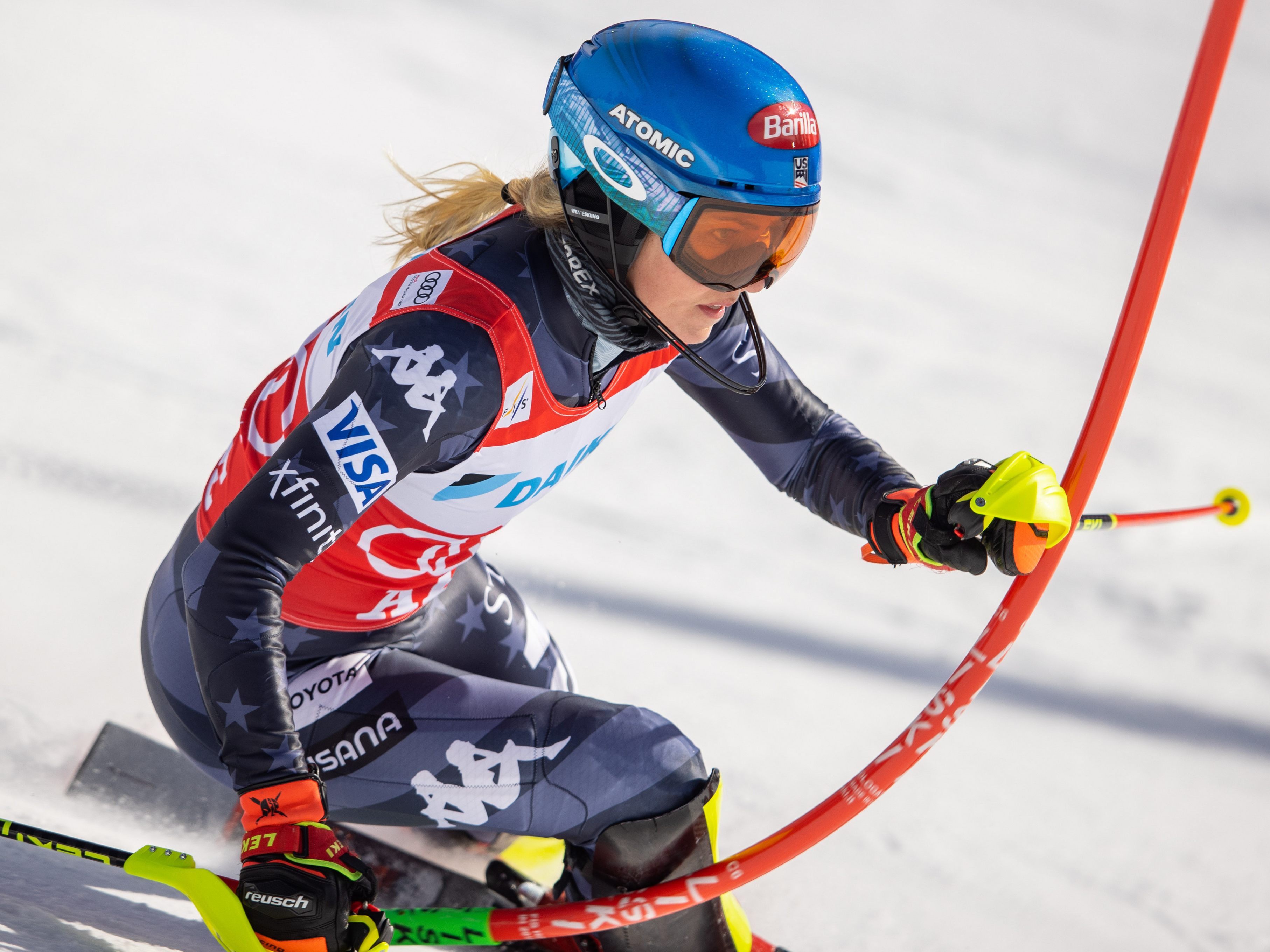 Sensationelle Leistung: Mikaela Shiffrin fährt ihrem 87. Weltcup-Sieg entgegen. Sensationelle Leistung: Mikaela Shiffrin fährt ihrem 87. Weltcup-Sieg entgegen.