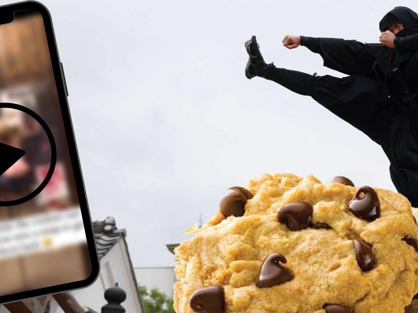 Kleines Mädchen wird zum Ninja.