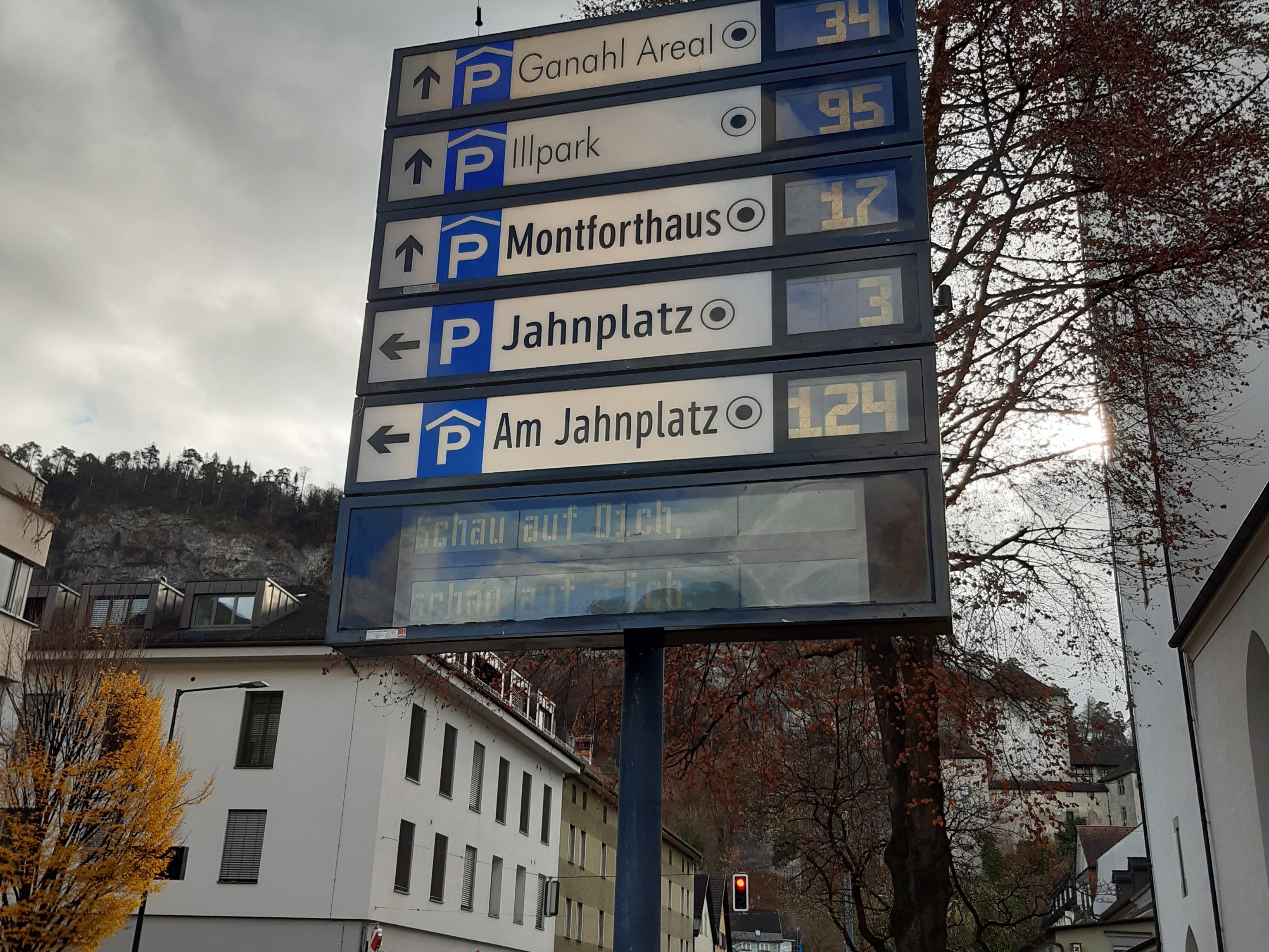 Neues Parkleitsystem für Feldkirch.