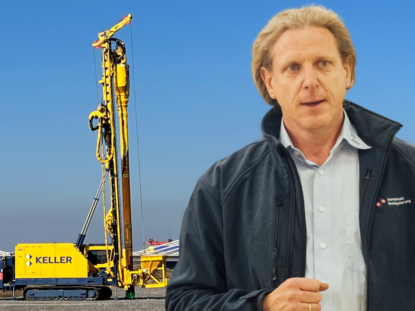 Versuche zur Erdbebensicherheit im Rheinvorland: Projektleiter Bernhard Valenti von der Internationalen Rheinregulierung.