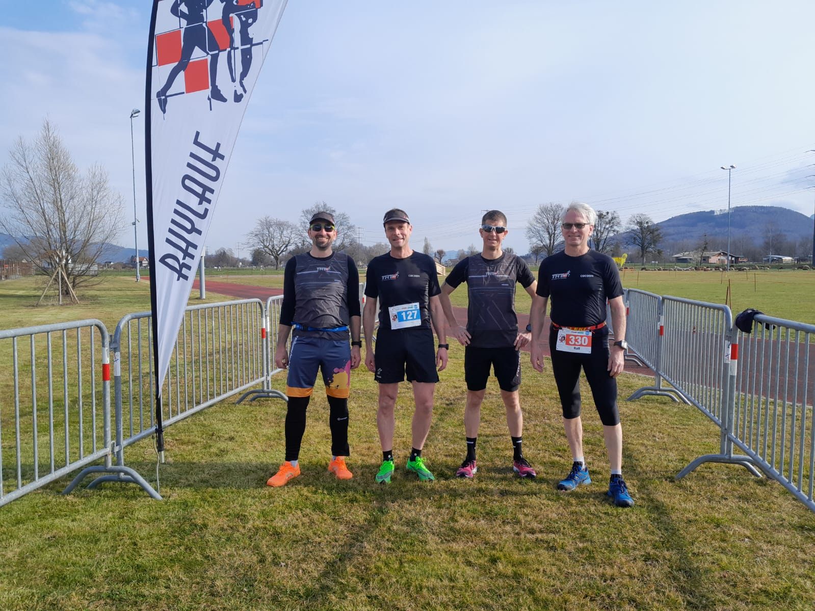Das TRT Vorarlberg Team beim Rhylauf in Oberriet Das TRT Vorarlberg Team beim Rhylauf in Oberriet