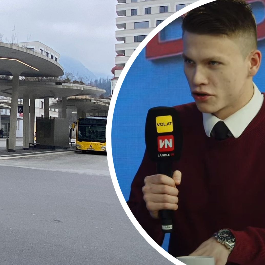 Am neuen Feldkircher BAhnhof hat der Jung-Politiker Elias Wehinger einiges auszusetzen.
