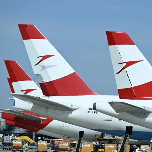 Auch die Austrian Airlines waren von den Warnstreiks am Dienstag betroffen.