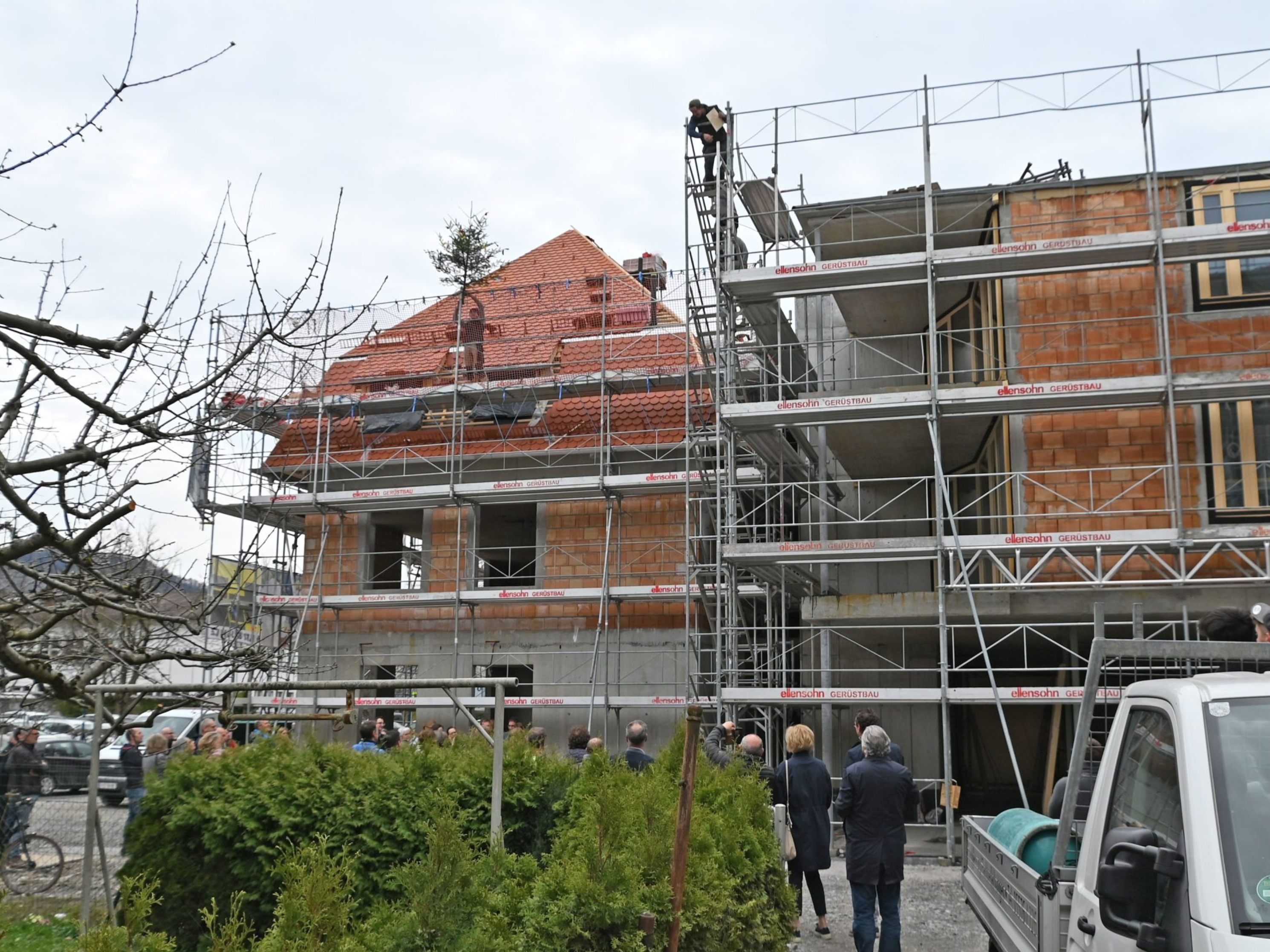Beim Betreuten Wohnen im Friedrichsfeld wurde vergangene Woche das Richtfest gefeiert