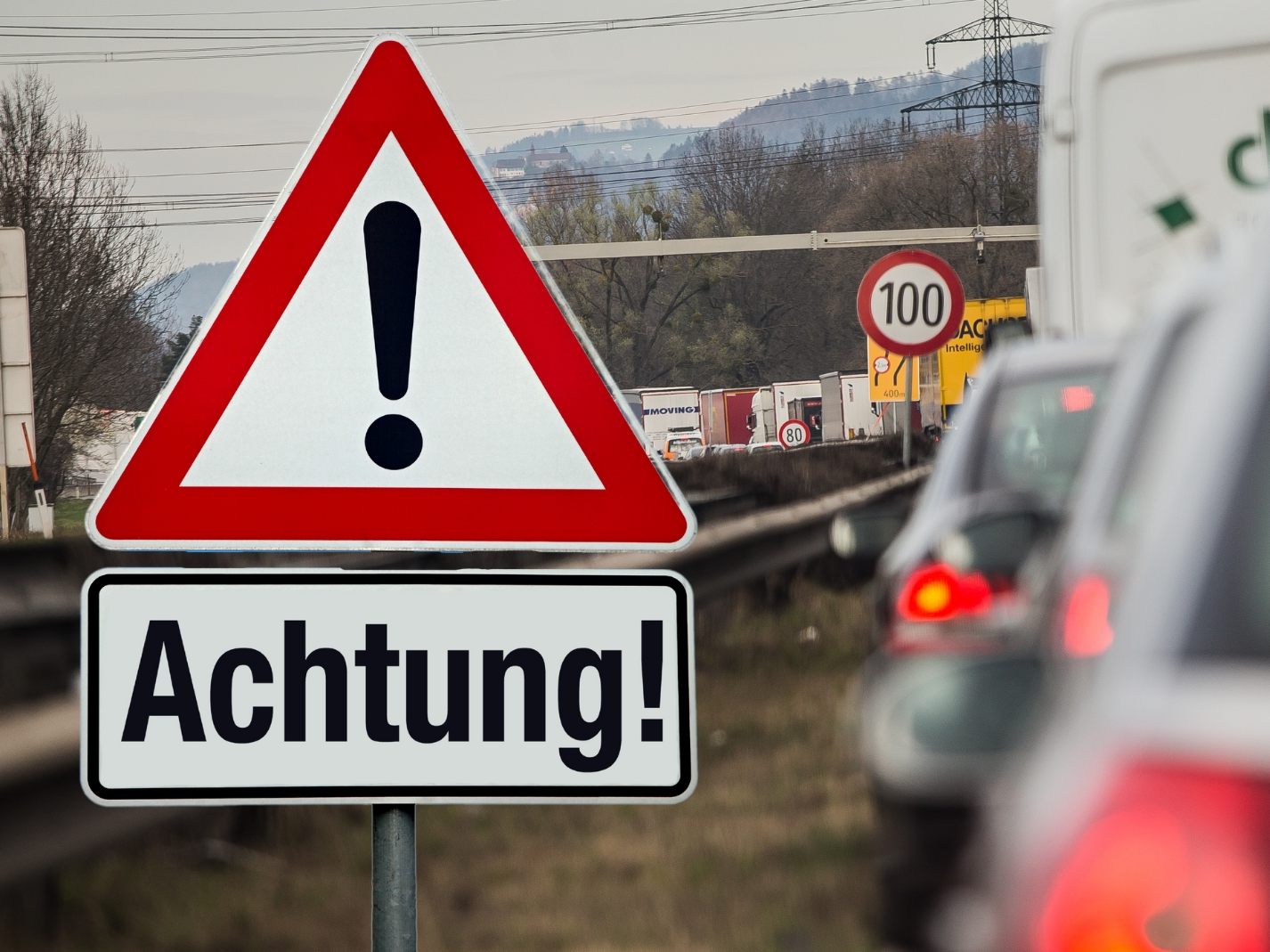 Stau auf der A14.