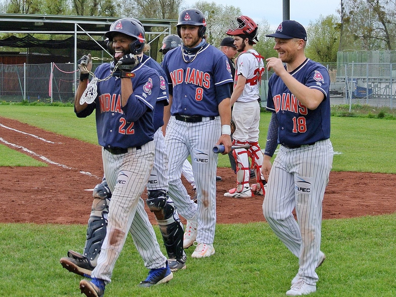 Nach dem ersten Sieg hatten Dornbirns Baseballer allen Grund zum Jubeln.