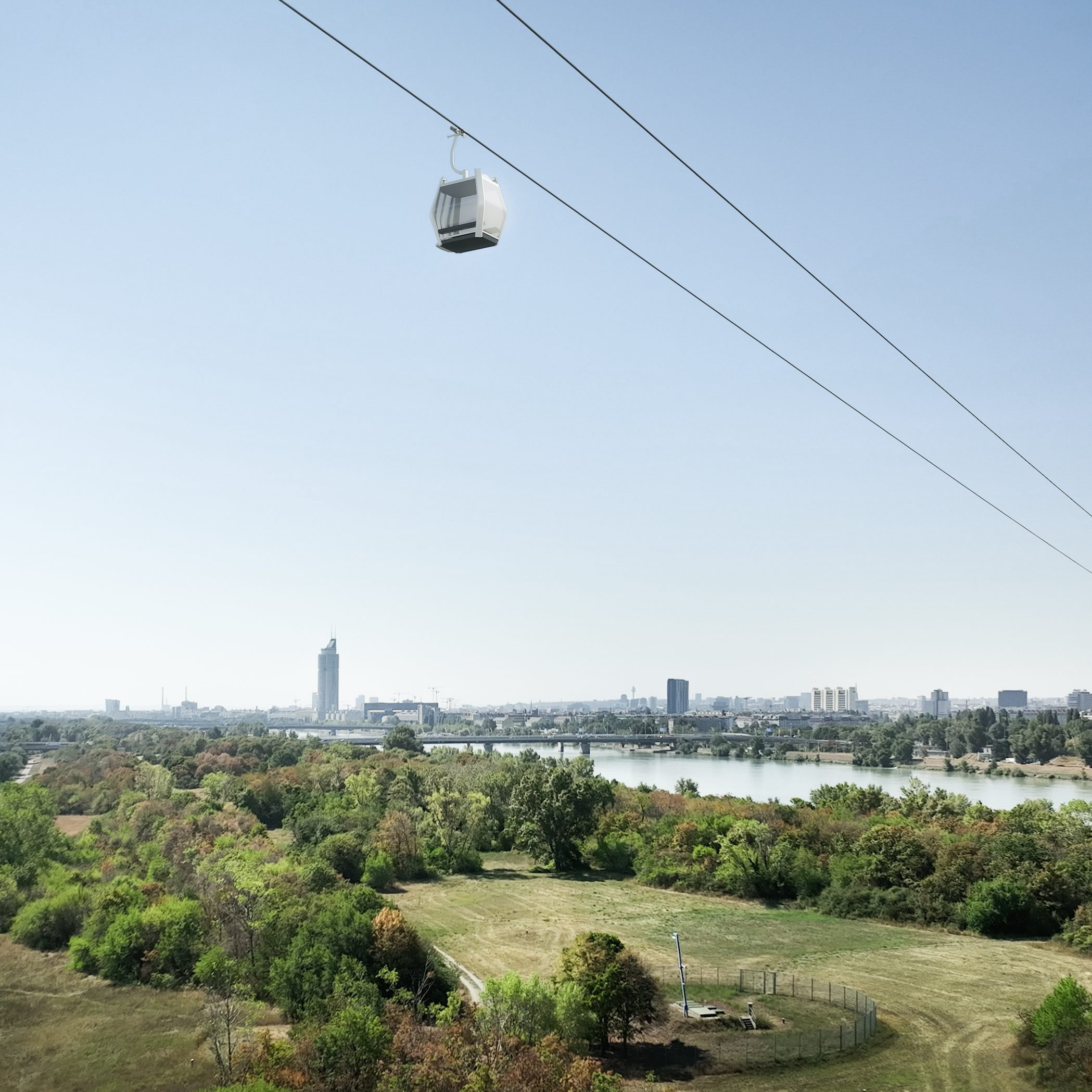 Die geplante Kahlenberg-Seilbahn in Wien.