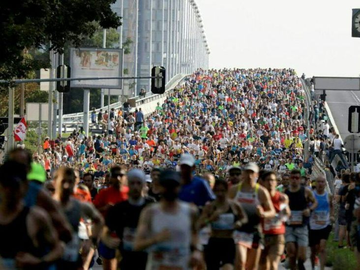 Beim Vienna City Marathon herrschen heuer gute Wetterbedingungen. Beim Vienna City Marathon herrschen heuer gute Wetterbedingungen.