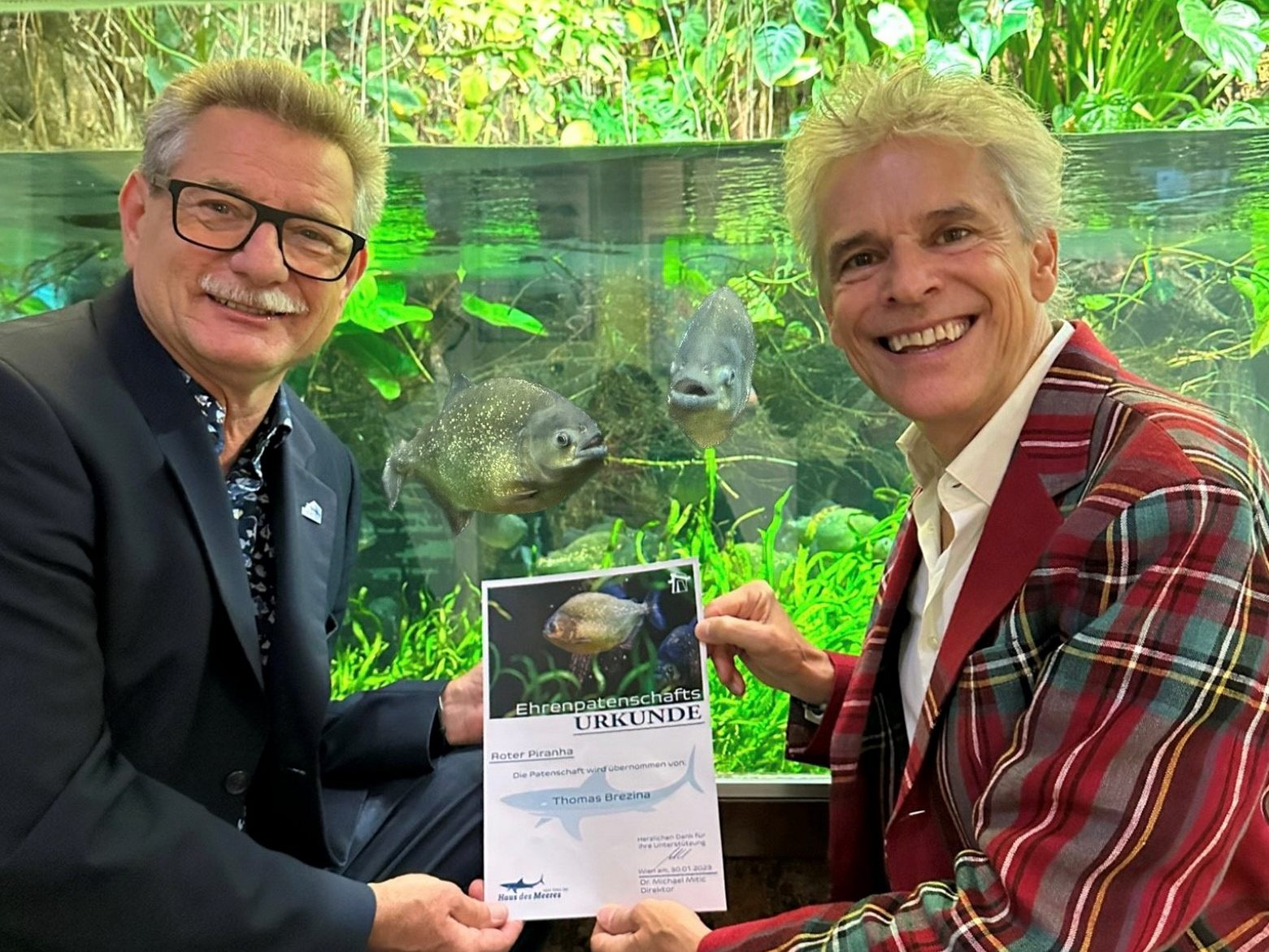 Thomas Brezina erhielt eine Piranha-Partnerschaft.