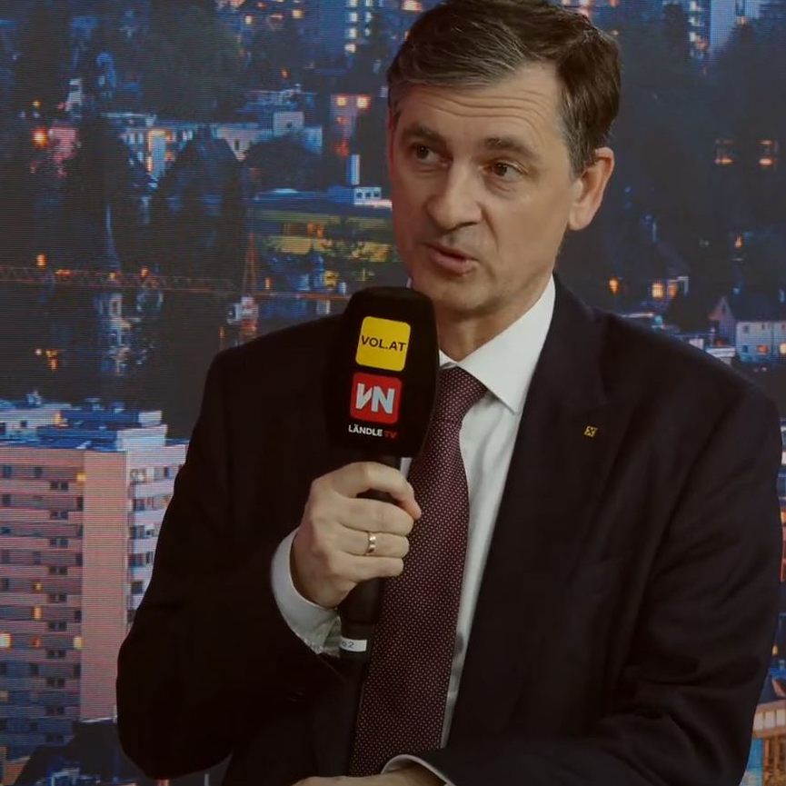 Michael Alge, Vorstandsvorsitzender Raiffeisen Landesbank Vorarlberg, war zu Gast bei "Vorarlberg LIVE".