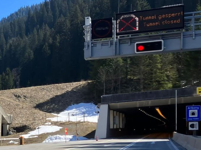 Arlbergtunnel ab Montag gesperrt.