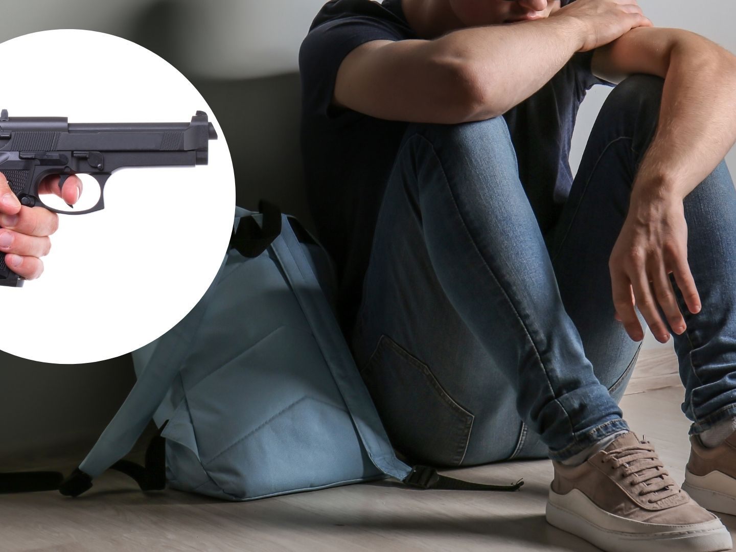 Der Teenager hielt einem Mitschüler die geladene Schreckschusspistole an die Schläfe. Der Teenager hielt einem Mitschüler die geladene Schreckschusspistole an die Schläfe.