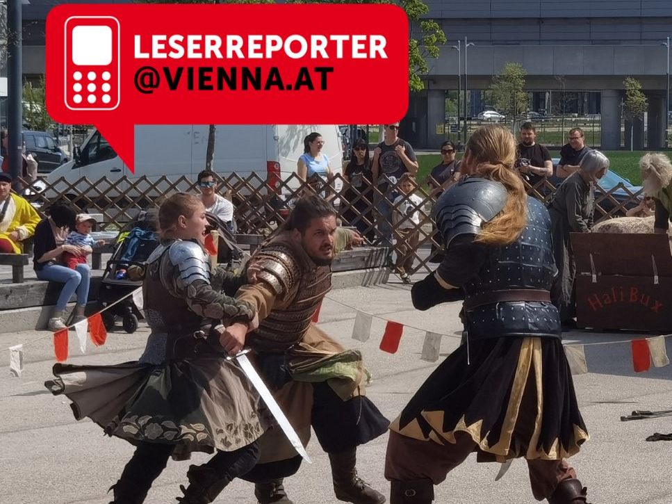 Beim Ritterfest in der Wiener Seestadt. Beim Ritterfest in der Wiener Seestadt.