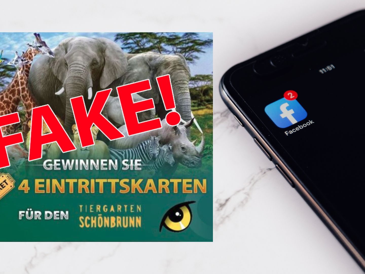 Der Wiener Tiergarten Schönbrunn warnt vor einem Fake-Gewinnspiel auf Facebook. Der Wiener Tiergarten Schönbrunn warnt vor einem Fake-Gewinnspiel auf Facebook.