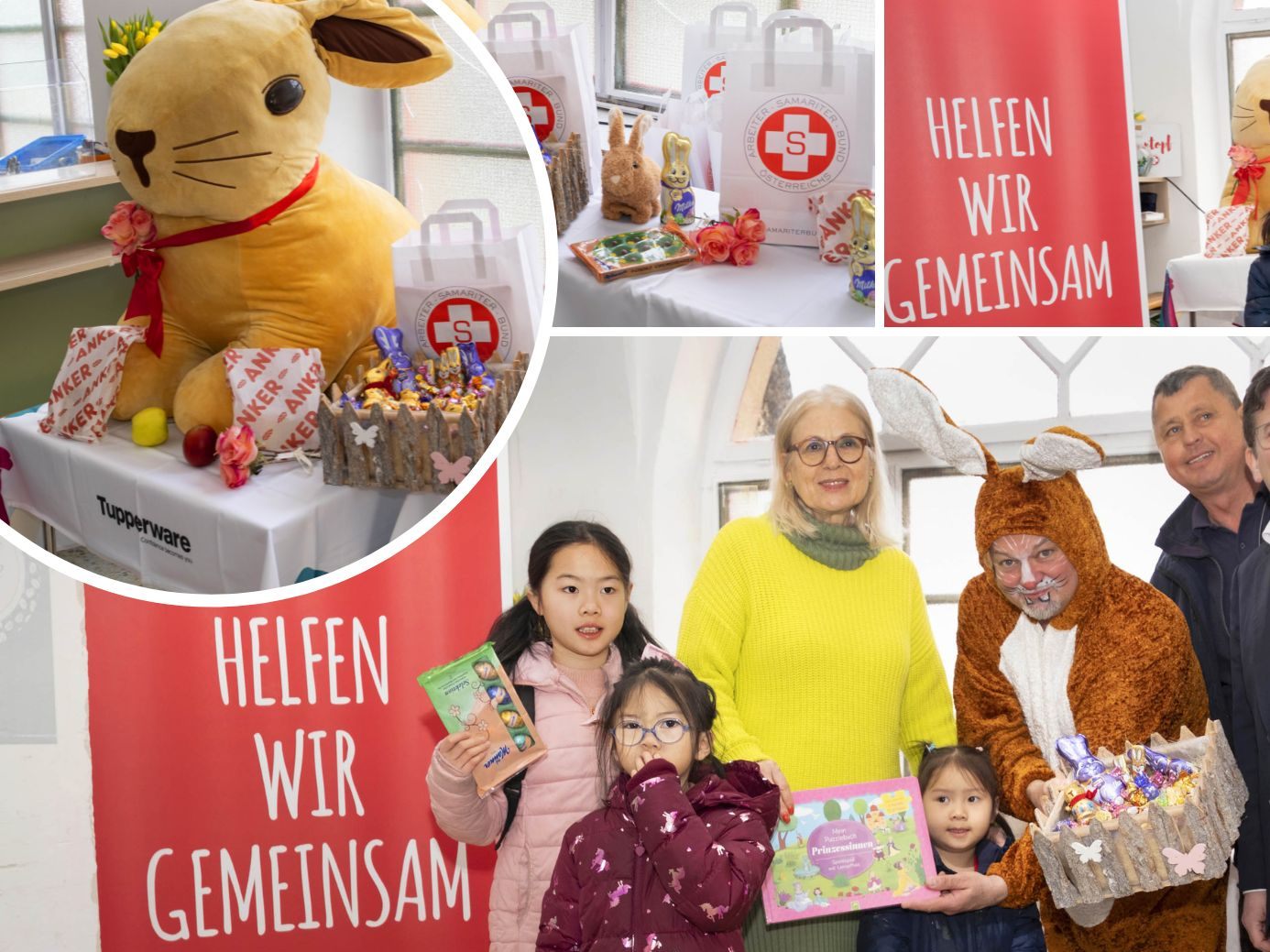 Dank den Sozialmärkten des Samariterbunds Wien, kam der Osterhase auch zu sozial benachteiligten Kindern.