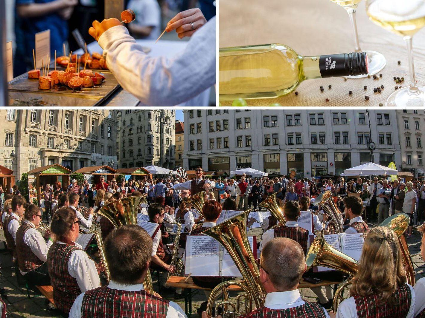 Vom 3. bis 5. Mai 2023 findet "Am Hof" in der Wiener-Innenstadt das Weinviertel-Fest statt. Vom 3. bis 5. Mai 2023 findet "Am Hof" in der Wiener-Innenstadt das Weinviertel-Fest statt.