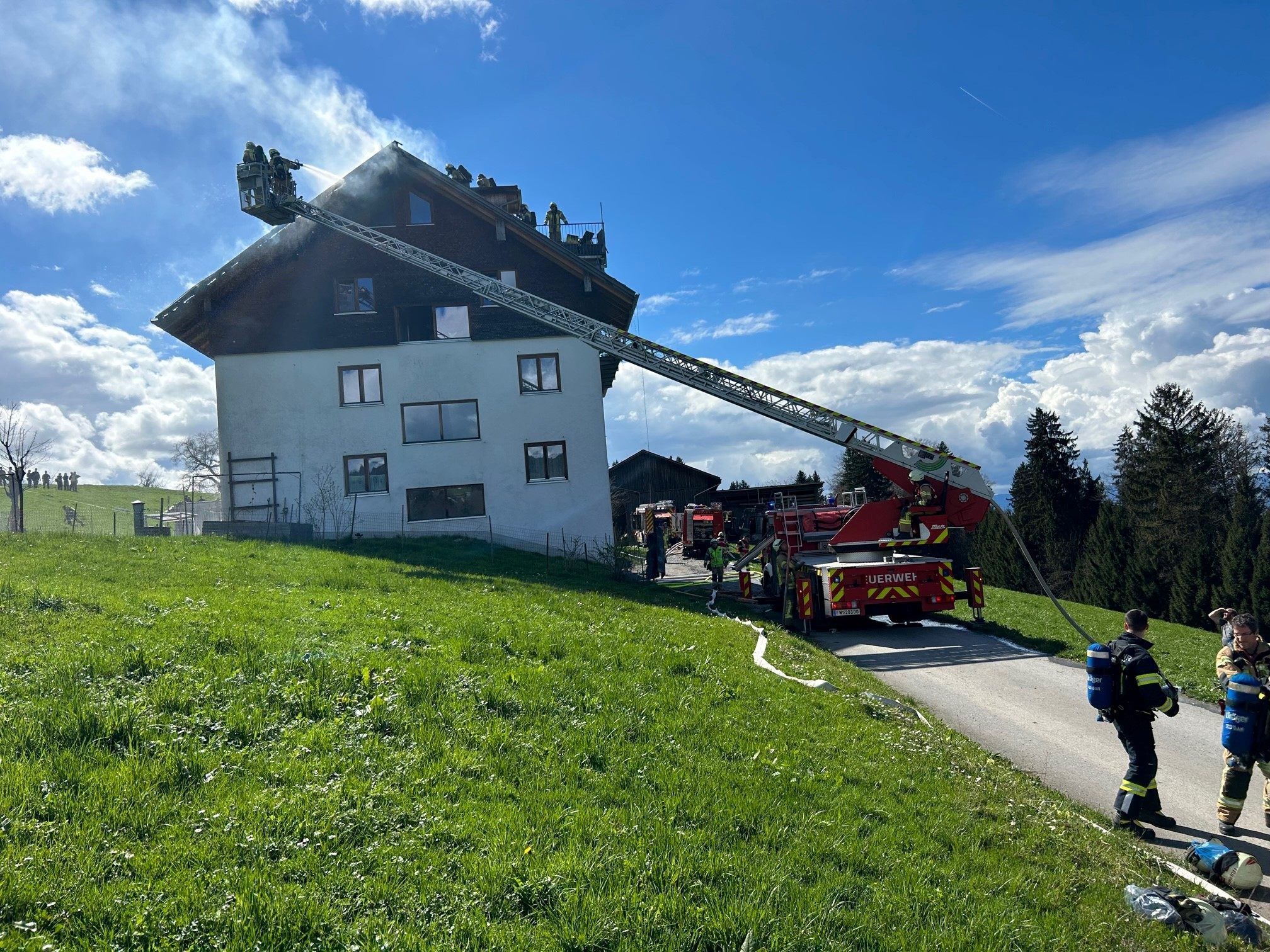 Feuerwehreinsatz in Dornbirn.
