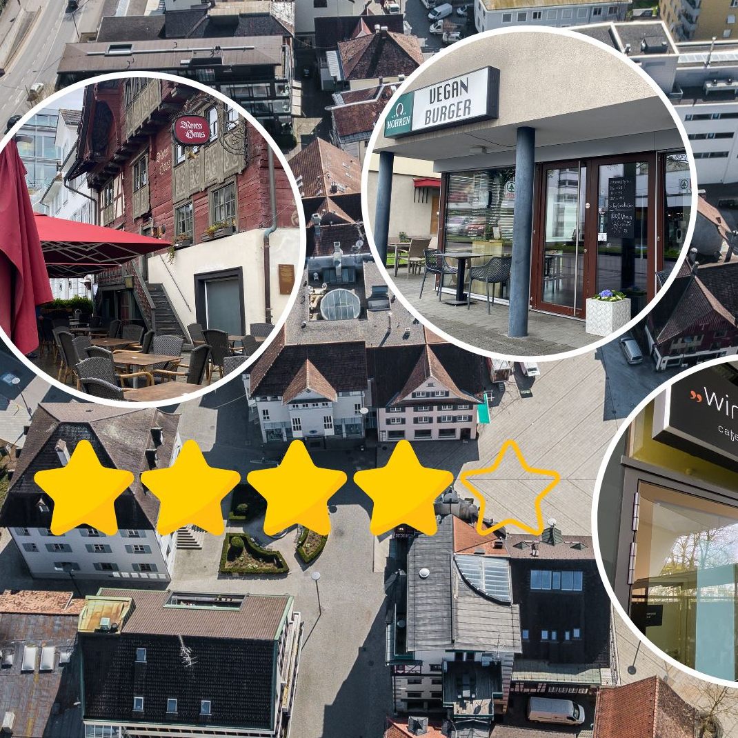 Wie werden beliebte Lokale in der Dornbirner Innenstadt bewertet?