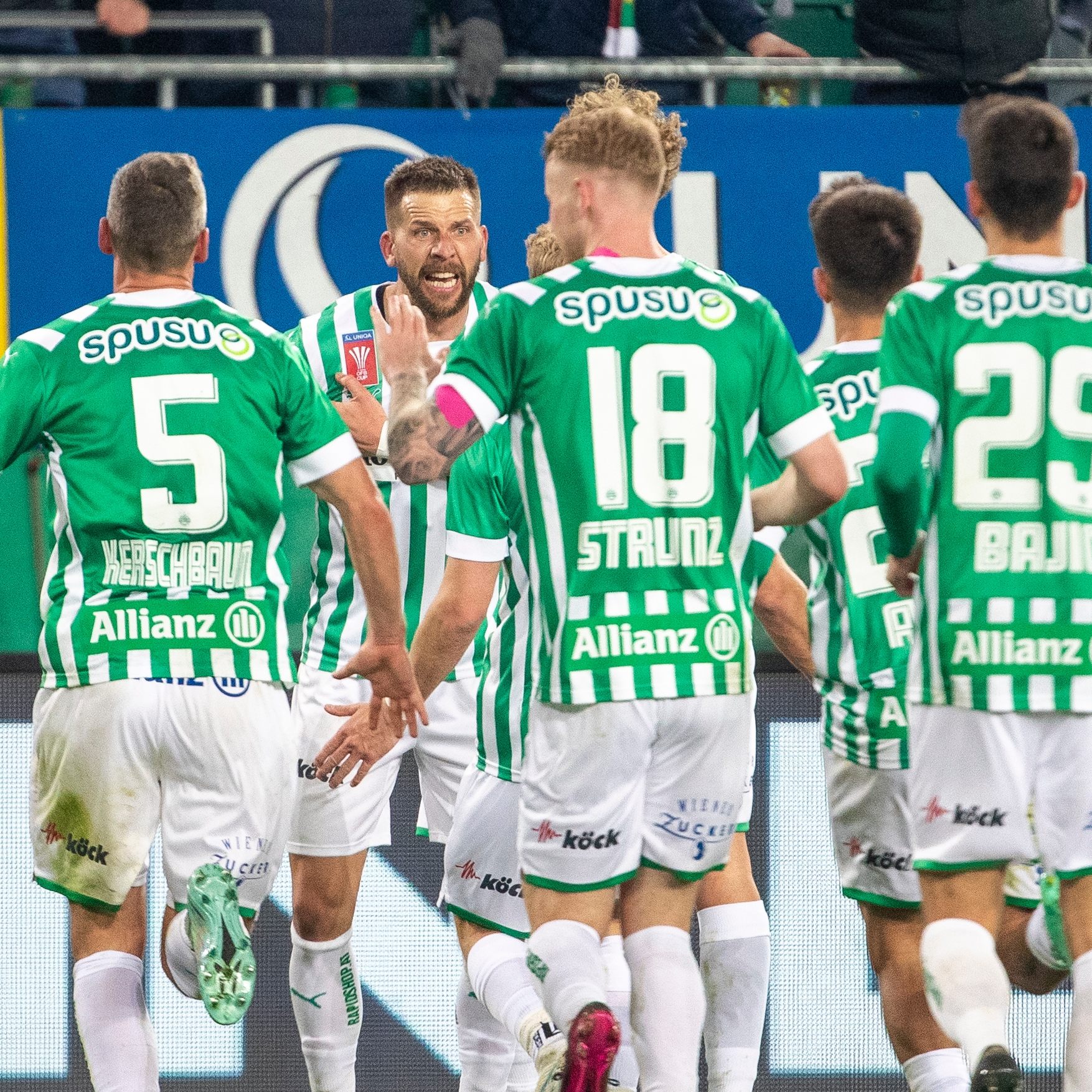 Guido Burgstaller erzielte knapp vor der Pause das 1:0.