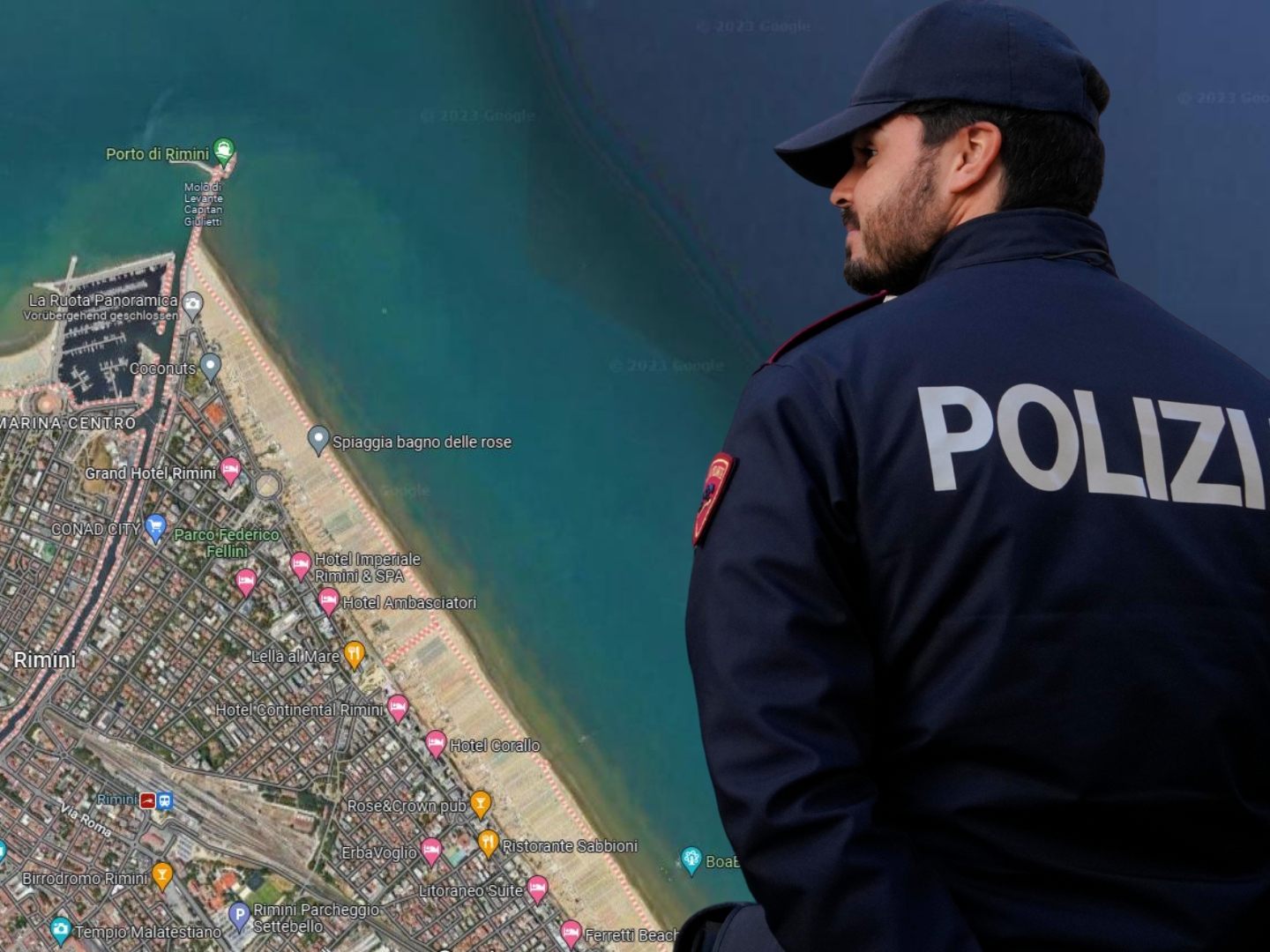 Ein italienischer Polizist wurde in Rimini zum Lebensretter. (Symbolbild) Ein italienischer Polizist wurde in Rimini zum Lebensretter. (Symbolbild)