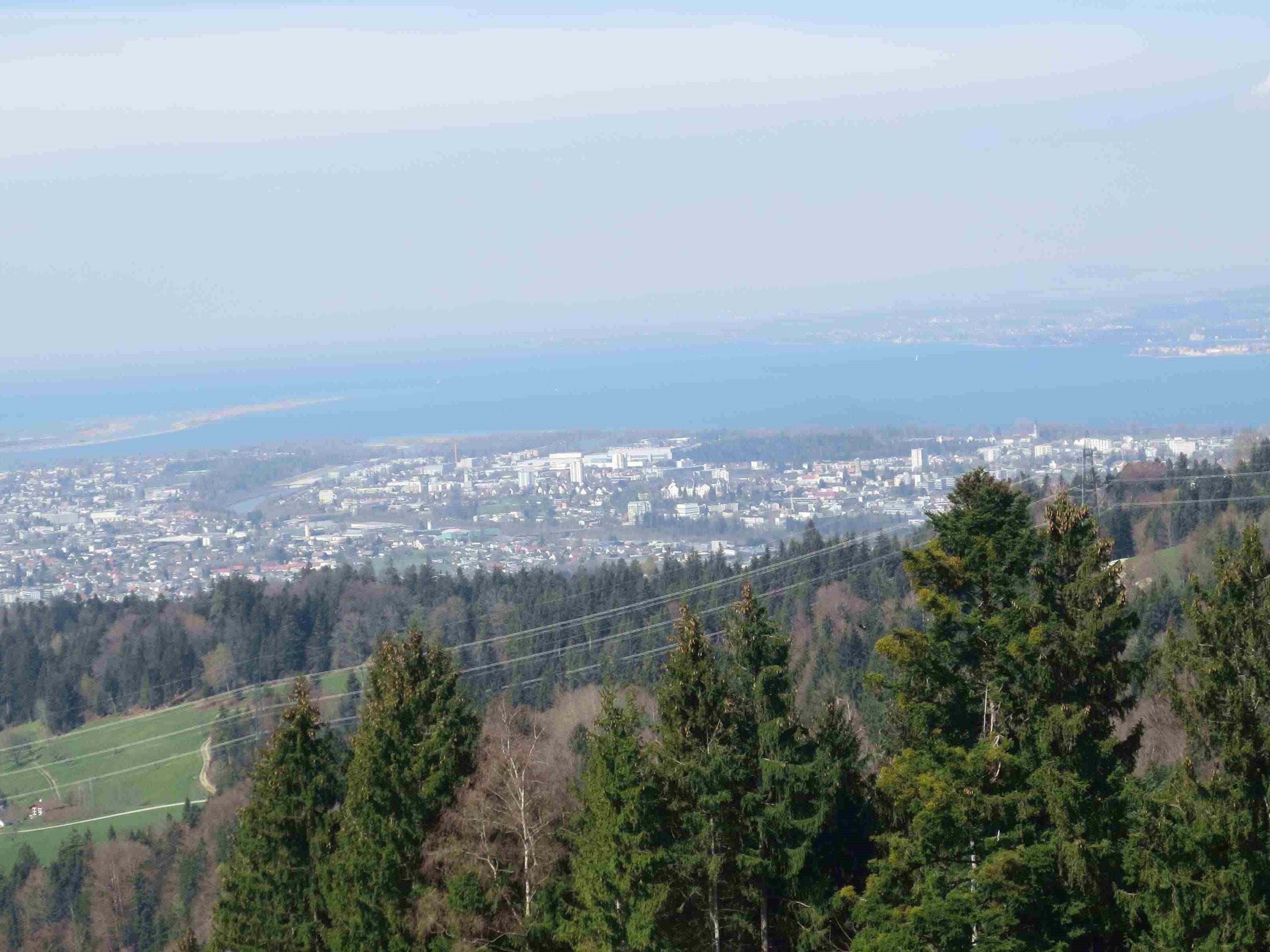 Blick von Bildstein Kapf in Richtung Bodensee