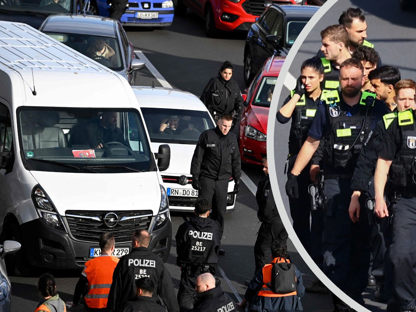 Klima-Kleber blockierten Rettungswagen - VOL.AT