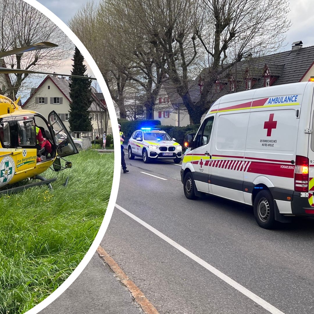 Der Unfall ereignete sich in der Hofriedenstraße in Lochau.