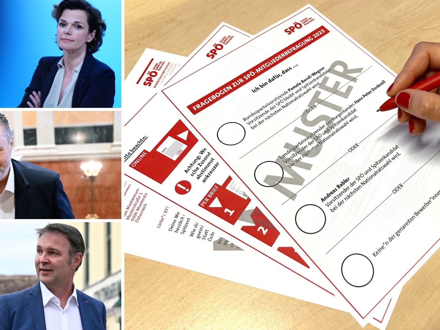 Start für den Dreikampf zwischen Rendi-Wagner, Doskozil und Babler. Start für den Dreikampf zwischen Rendi-Wagner, Doskozil und Babler.