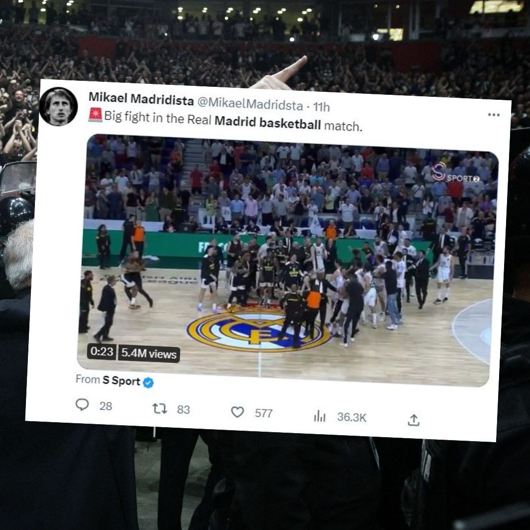 Bei einem Basketballspiel kam es zu einer Massenschlägerei.