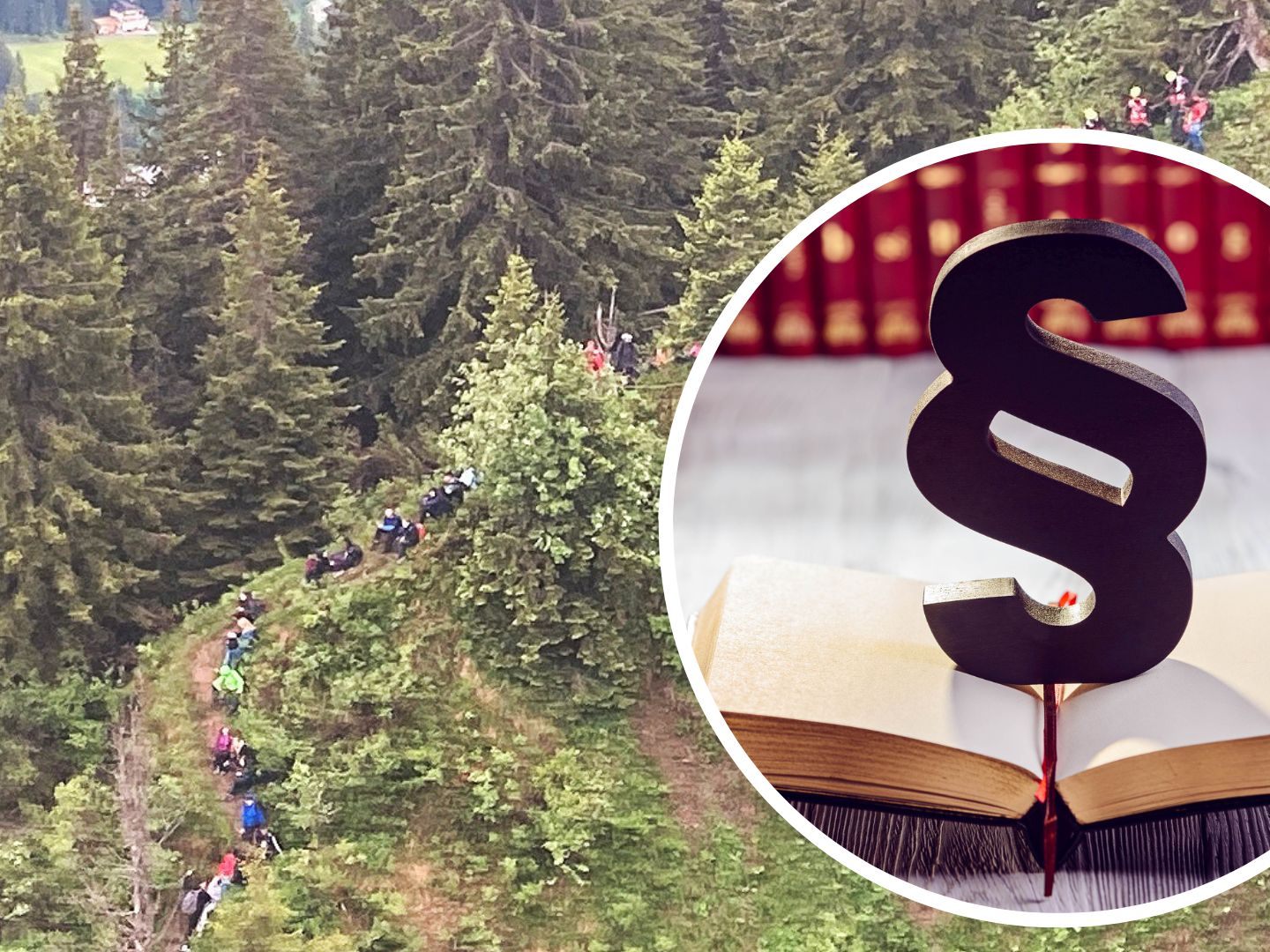 99-köpfige Gruppe aus Rheinland-Pfalz wurde im Juni 2022 im Kleinwalsertal aus Steilgelände gerettet 99-köpfige Gruppe aus Rheinland-Pfalz wurde im Juni 2022 im Kleinwalsertal aus Steilgelände gerettet