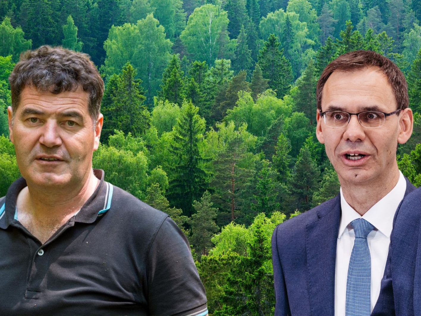 Andreas Amann (Landesforstdirektor), LH Markus Wallner und Landesrat Christian Gantner.