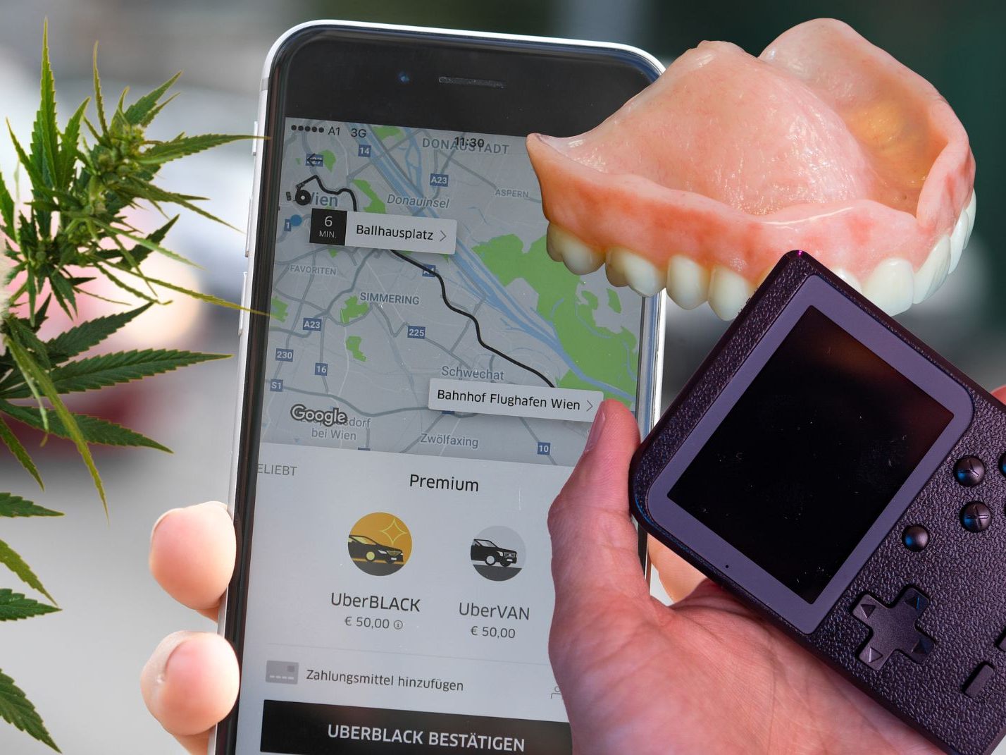 Das wird im Uber vergessen.