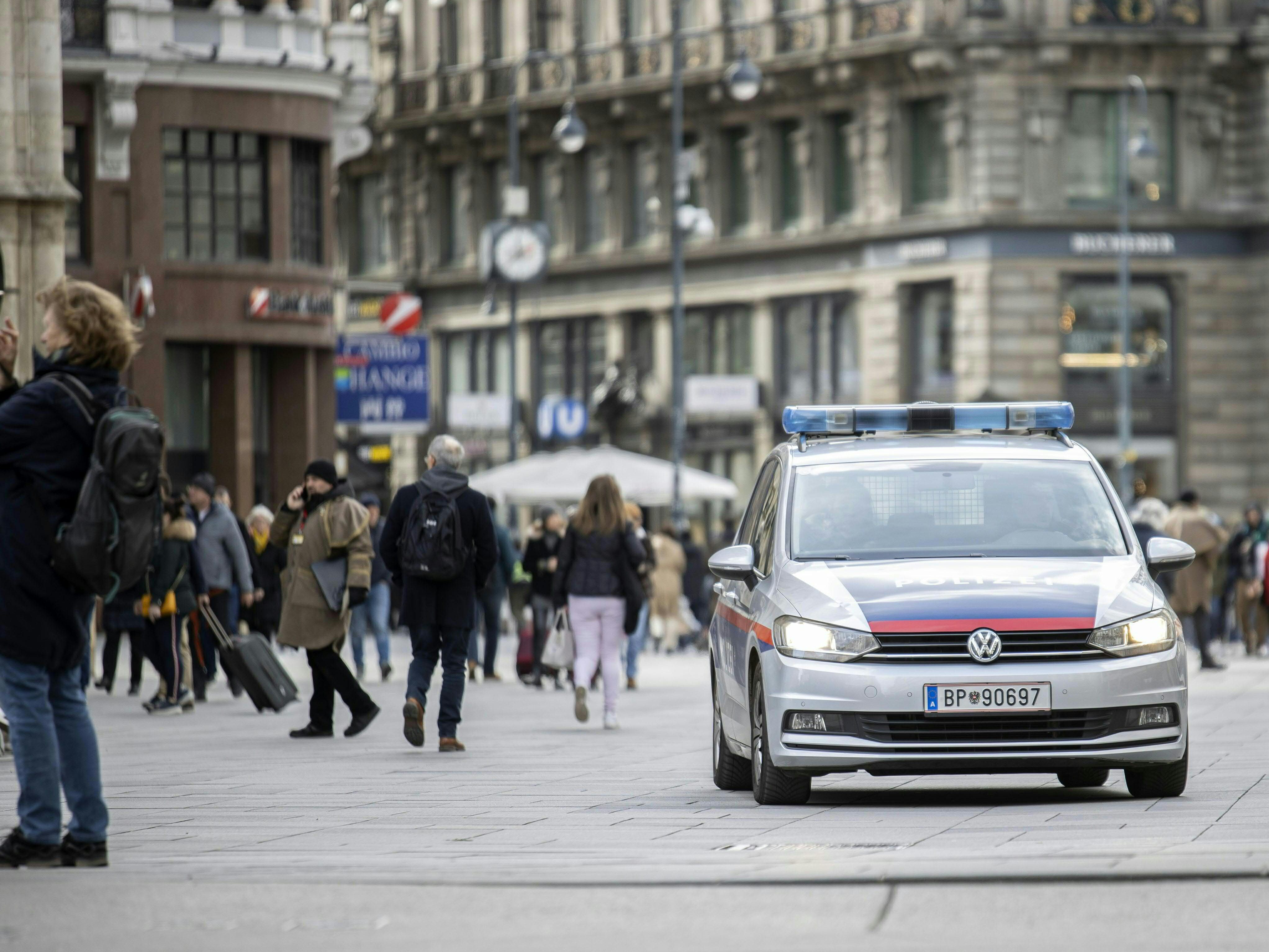 Polizeieinsatz in der Wiener Innenstadt. Polizeieinsatz in der Wiener Innenstadt.